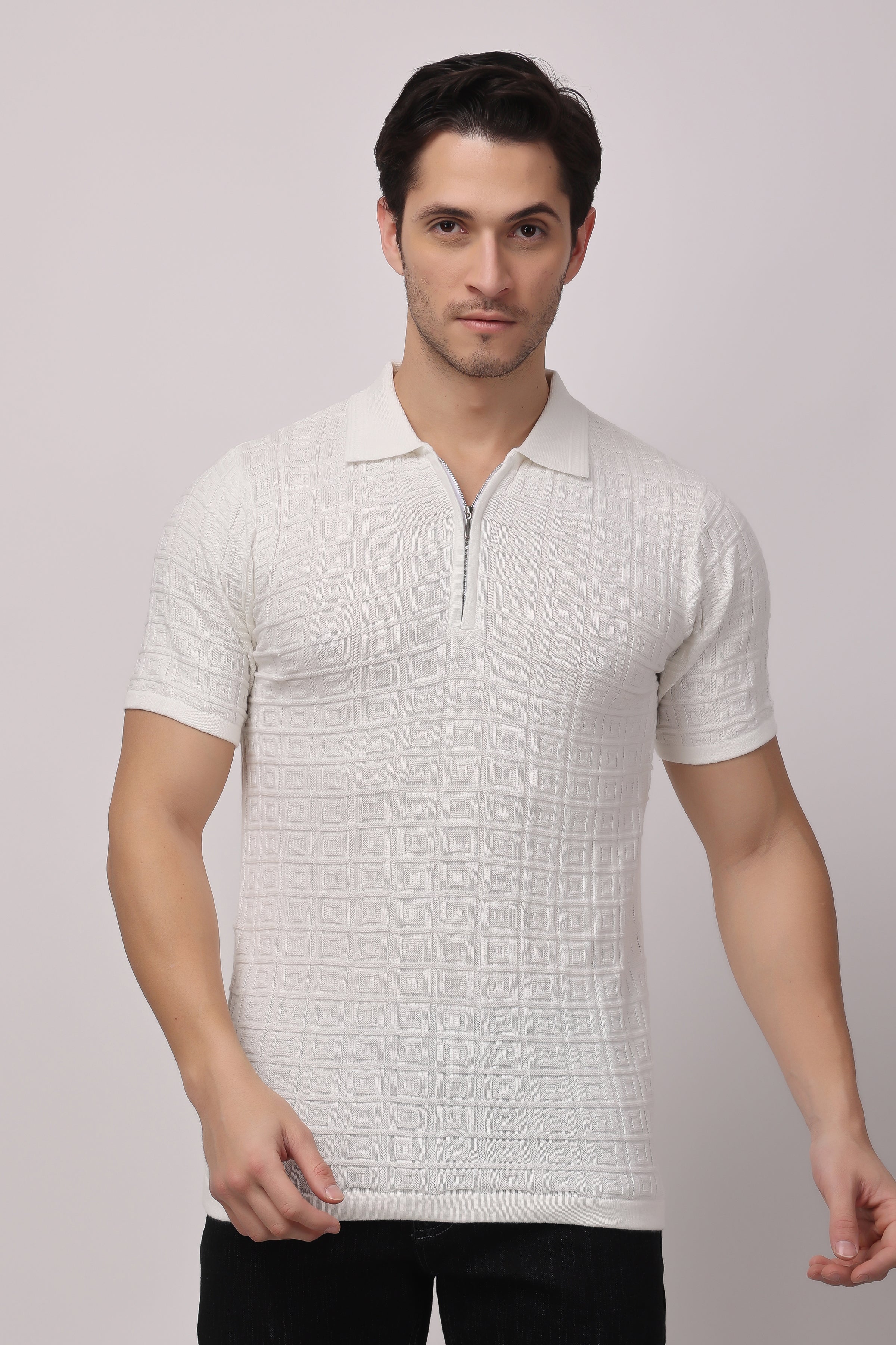 Stylox Solid Polo collar T-shirt FOR MEN - Stylox