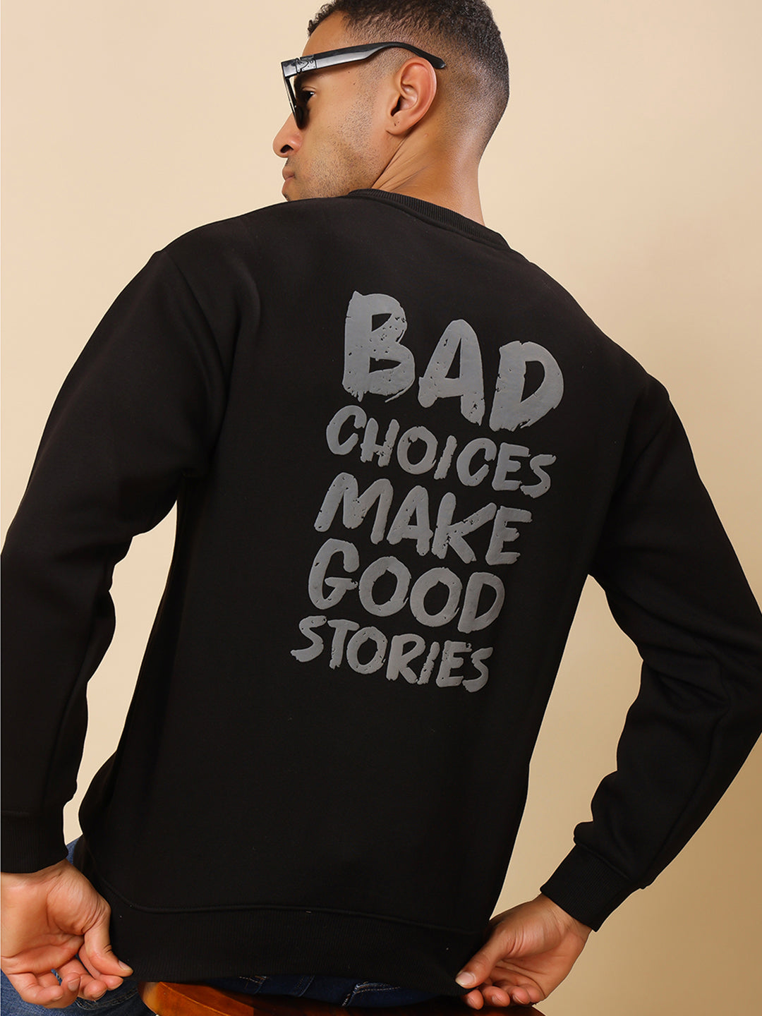Stylox Men’s Printed Round Neck Sweatshirt – Casual Comfort with Trendy Prints - Stylox