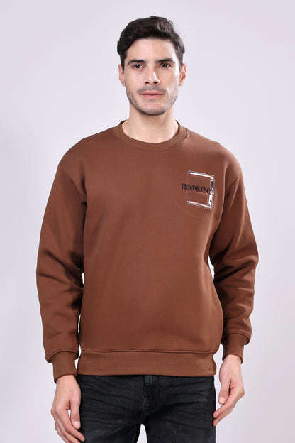 Stylox Men’s Printed Round Neck Sweatshirt – Casual Comfort with Trendy Prints