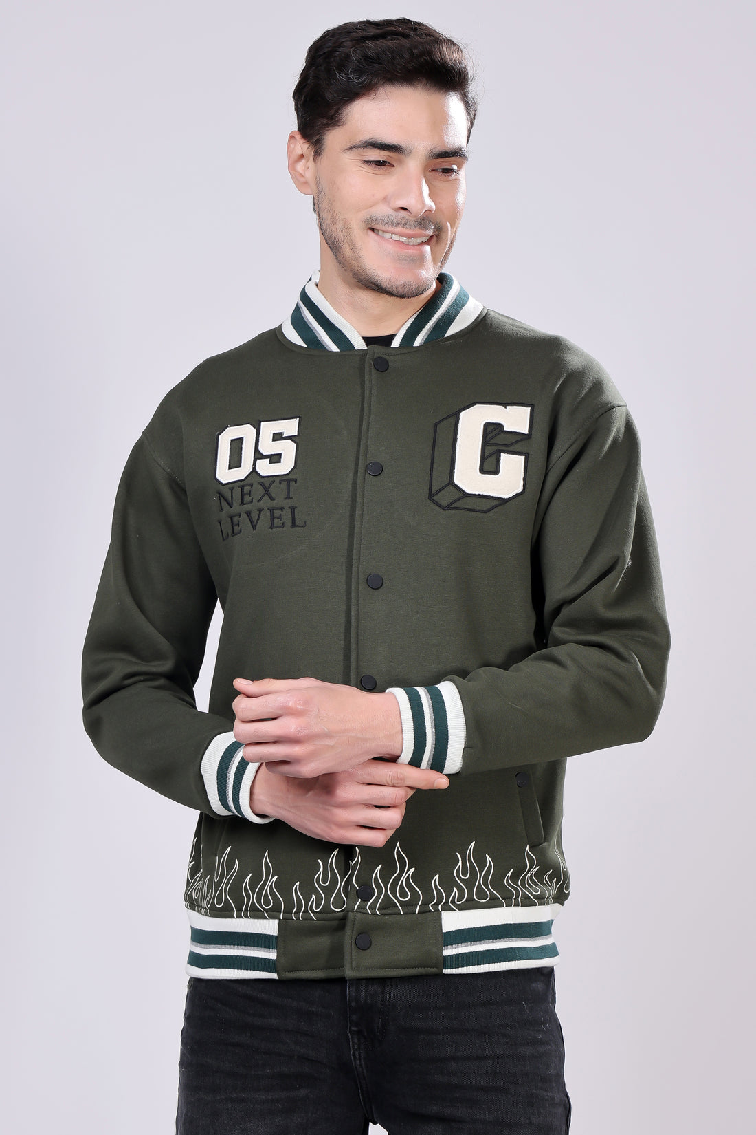 STYLOX Stylish Slim Fit Varsity Jacket