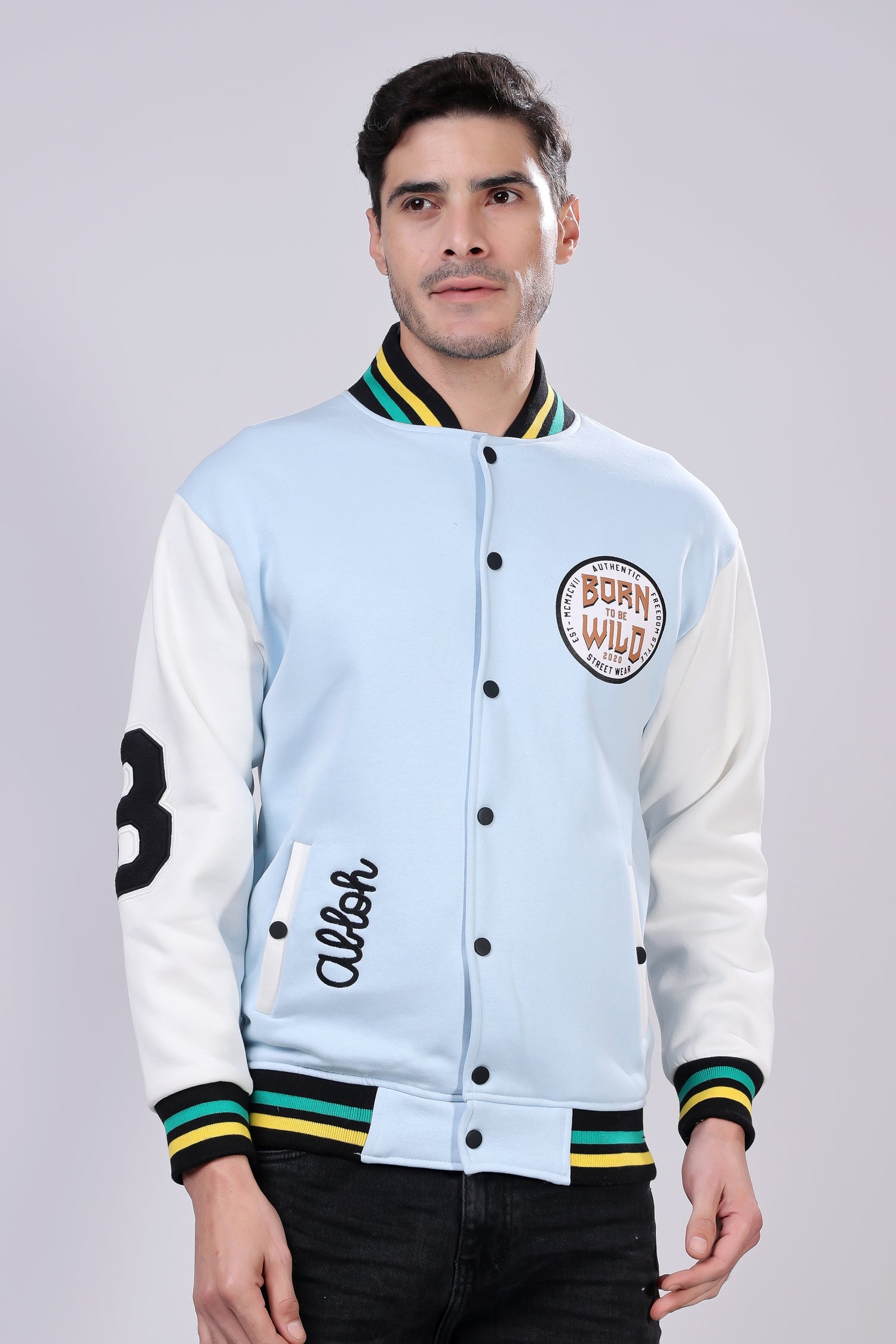 STYLOX Printed Varsity Jacket
