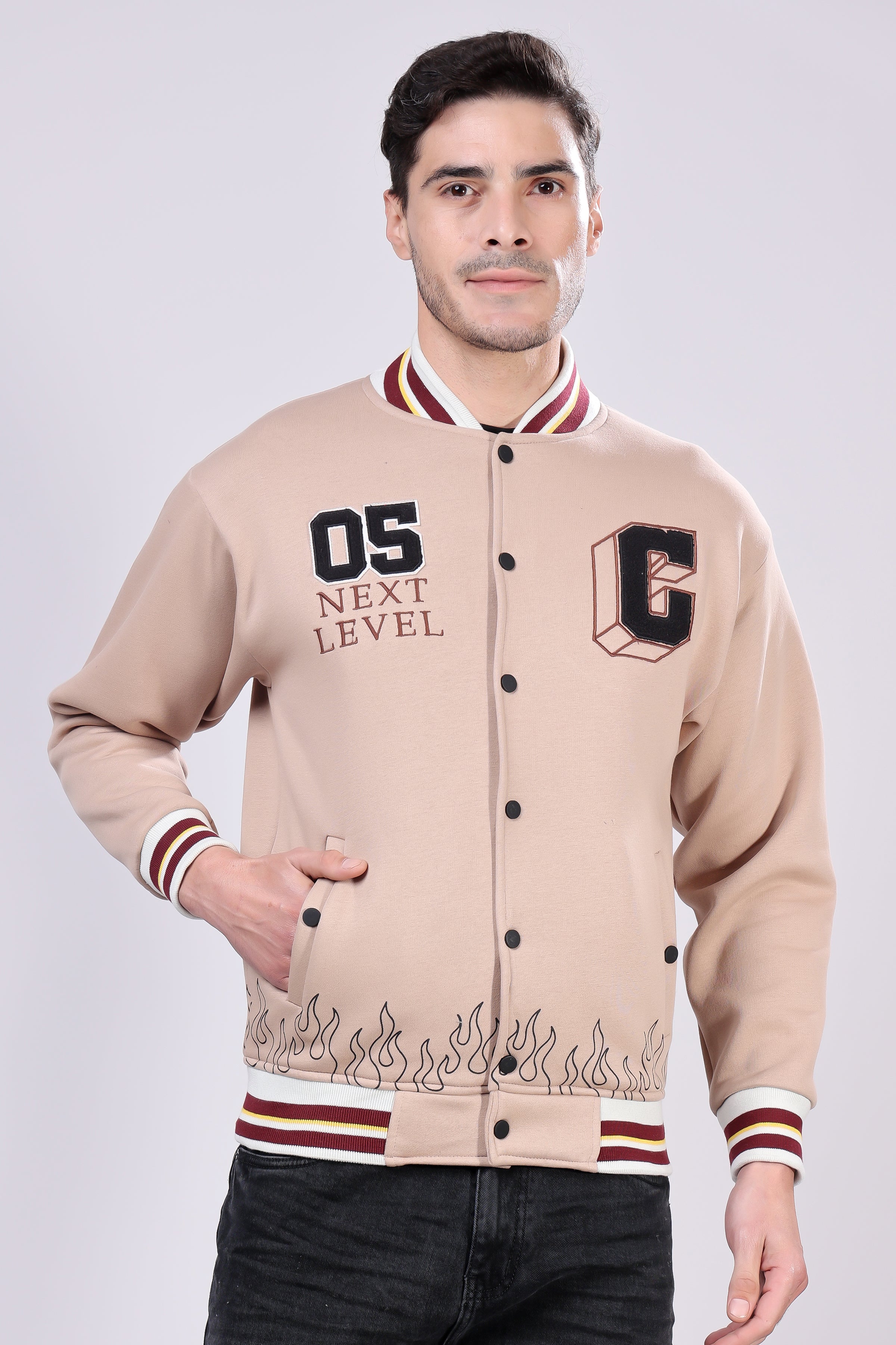 STYLOX Stylish Slim Fit Varsity Jacket - Stylox