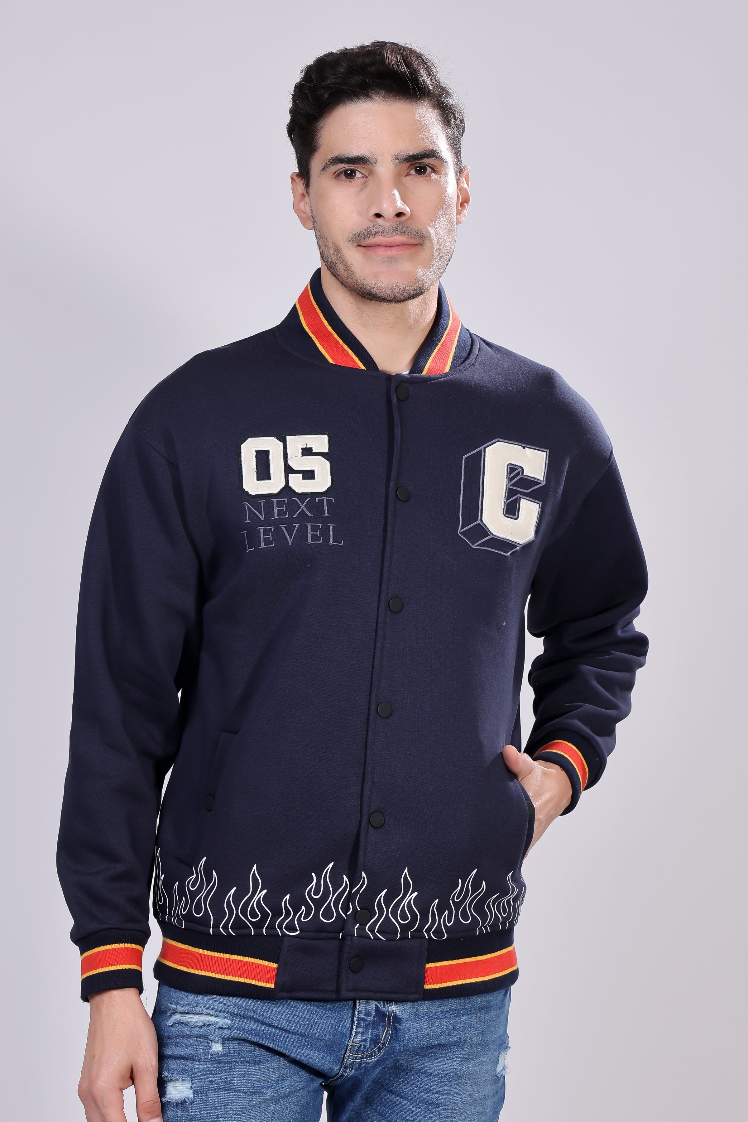 STYLOX Stylish Slim Fit Varsity Jacket - Stylox