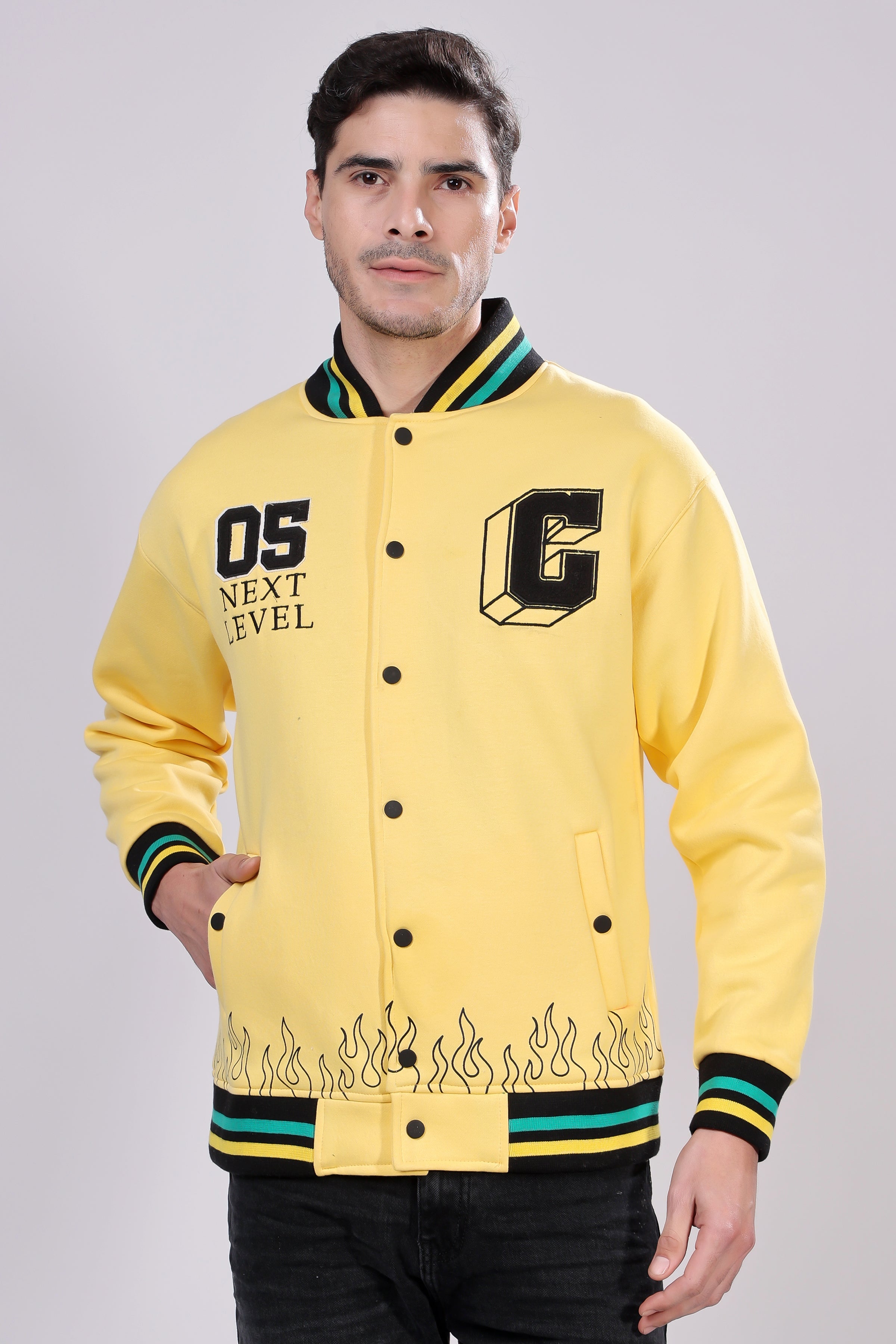 STYLOX Stylish Slim Fit Varsity Jacket