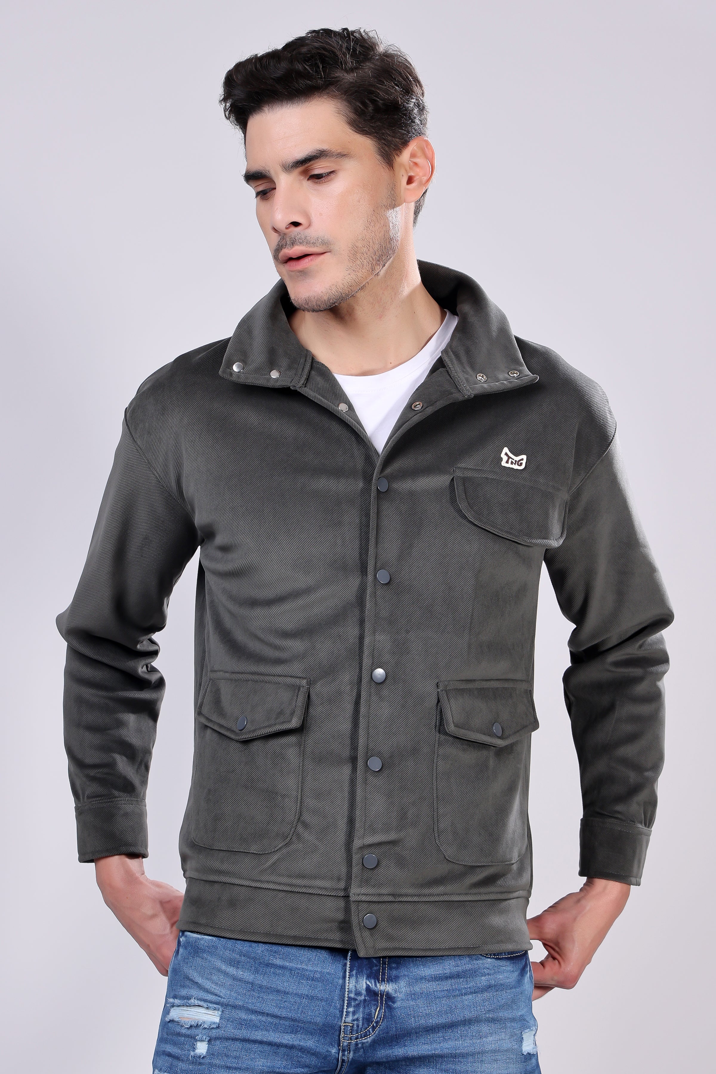 STYLOX Stylish Corduroy Solid Jacket - Stylox
