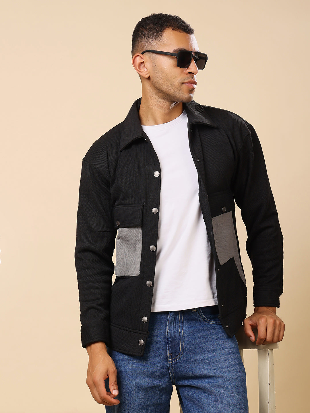 Stylox Men’s Shacket with Button Closure – Stylish Shacket for Every Season