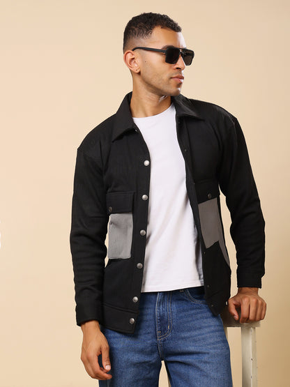 Stylox Men’s Shacket with Button Closure – Stylish Shacket for Every Season