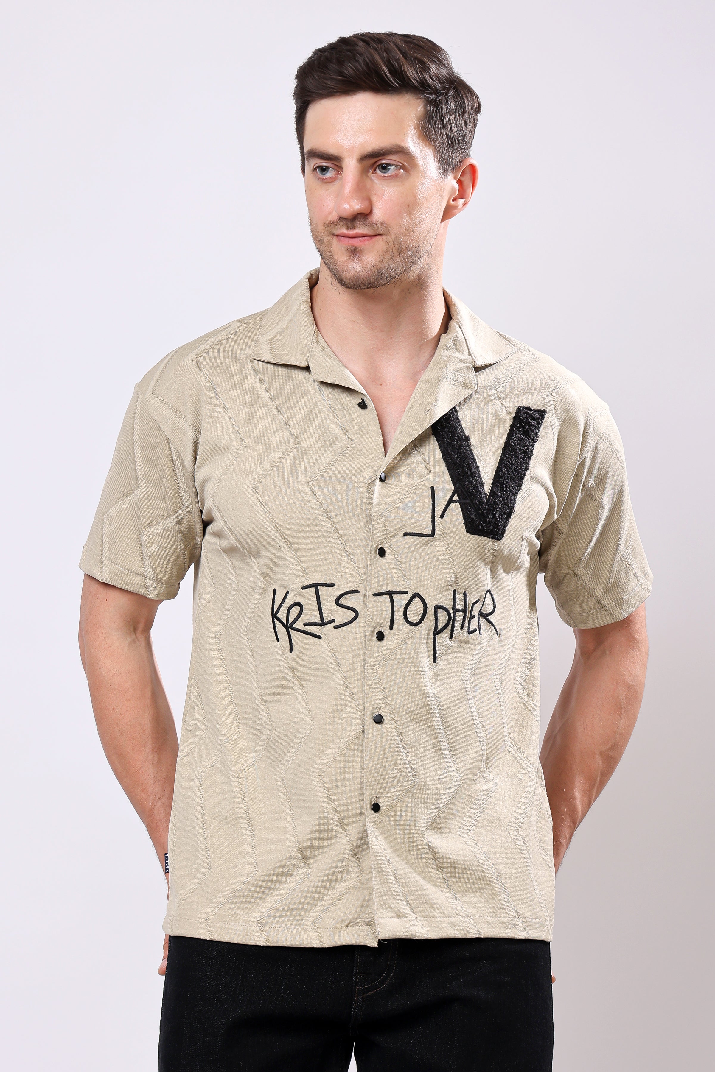Stylox Men's Front Open Half Sleeve Printed Casual Shirt – Lightweight Cotton Blend Summer Wear with Stylish Print - Stylox