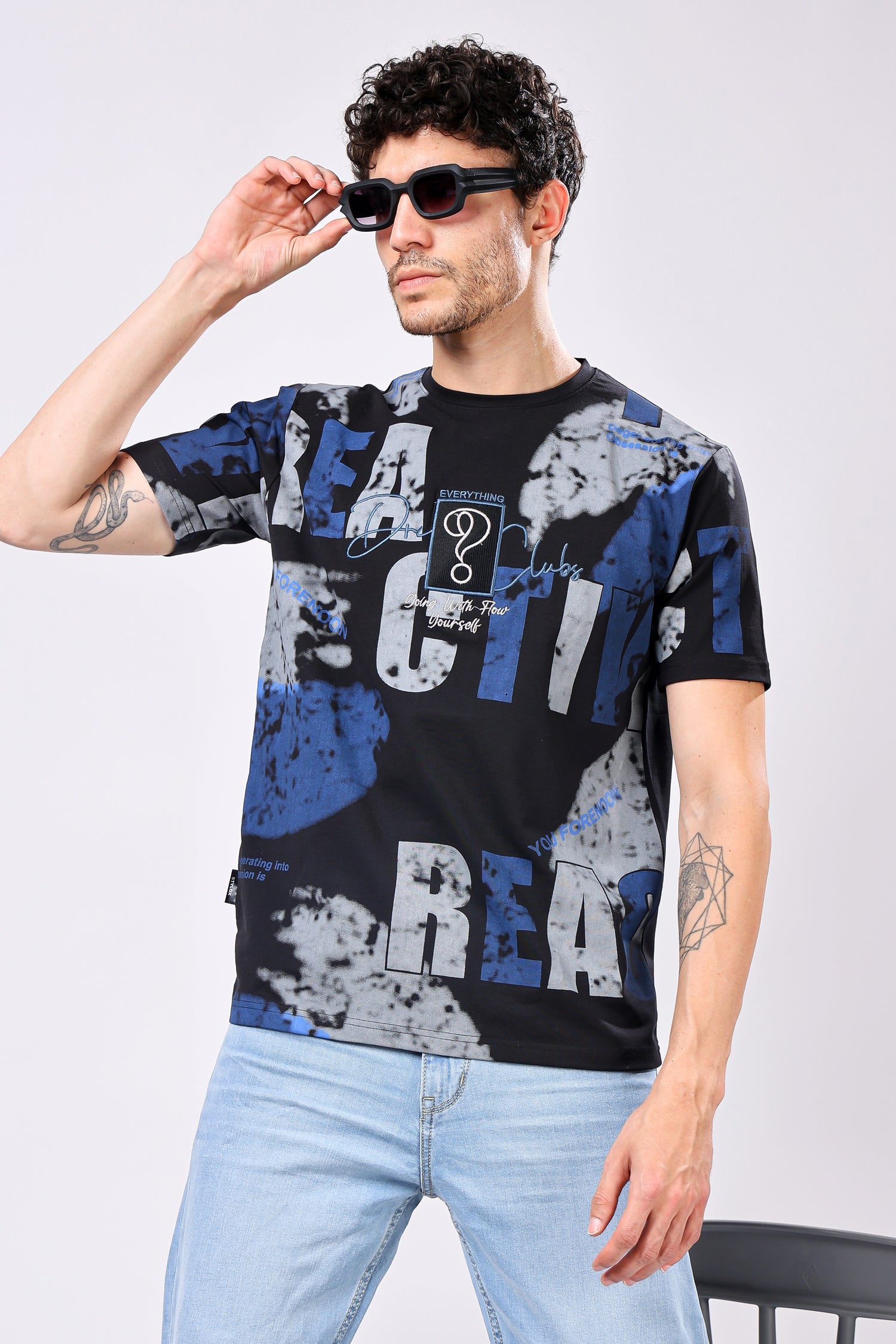 Stylox Men’s Regular Fit Round Neck Half Sleeve Printed T-Shirt | Casual Cotton Graphic Tee for Daily Wear