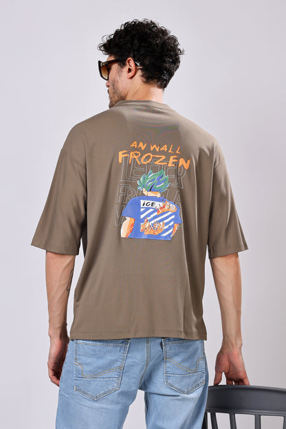 Stylox Men’s Oversized Round Neck Half Sleeve Back Printed T-Shirt | Premium Cotton Loose Fit Graphic Tee for Streetwear &amp; Casual Style