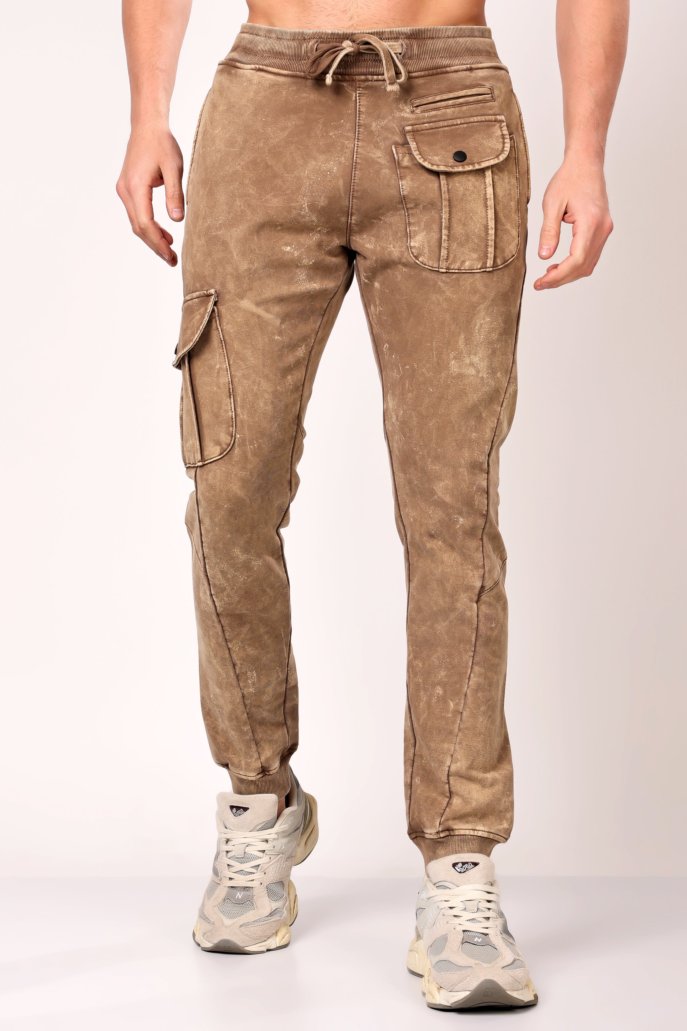 Stylox Men’s Slim Fit Joggers Stretchable Cotton Blend with Elastic Waist - Stylox