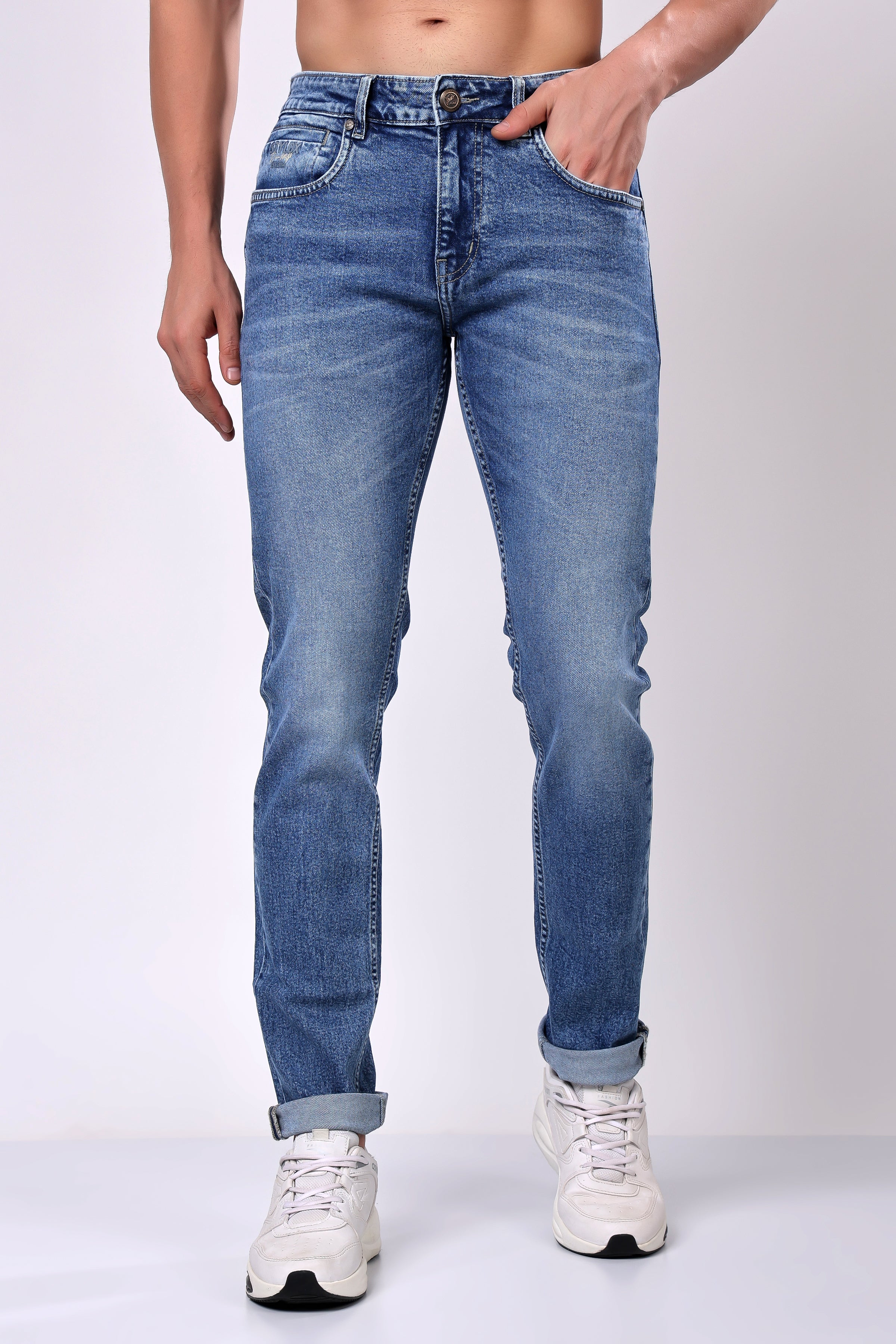 Stylox Slim Fit Jeans for Men's | Sky Blue | - Stylox