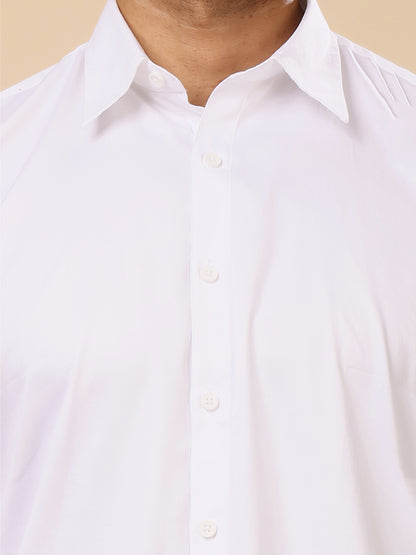 Stylox Men’s Satin Lycra Full Sleeve Solid Shirt – Classic Elegance with Modern Comfort