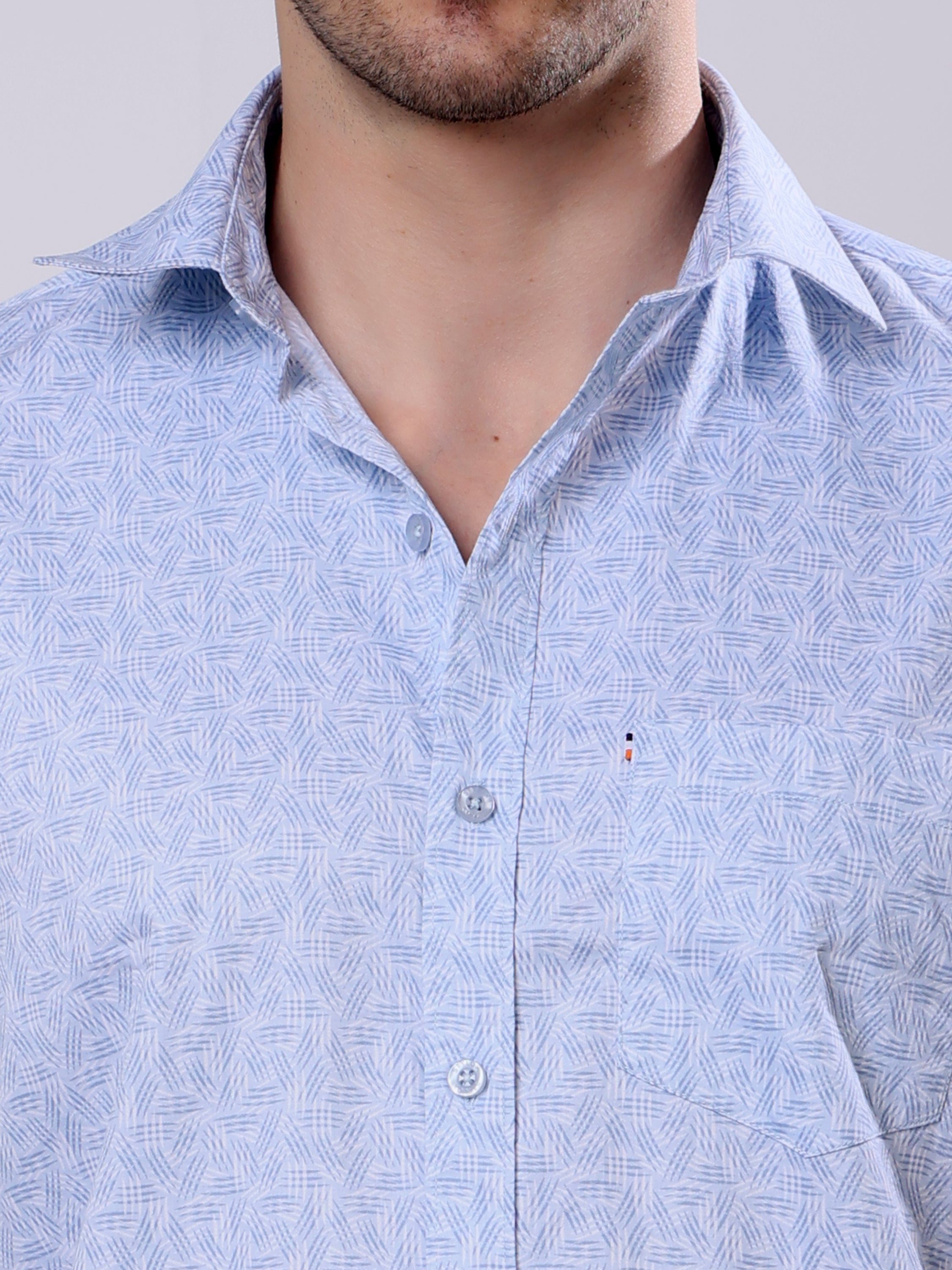 Stylox Men’s Regular Fit Half Sleeve Abstract print Cotton Summer Casual Shirt - Stylox