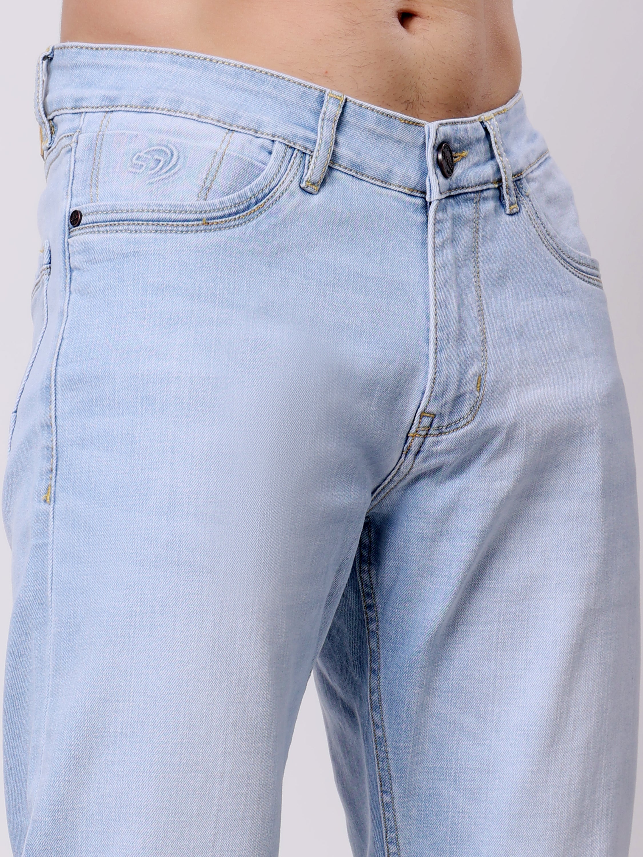 Stylox Men’s Stretchable Slim Fit Mid-Rise Casual Denim Jeans - Stylox