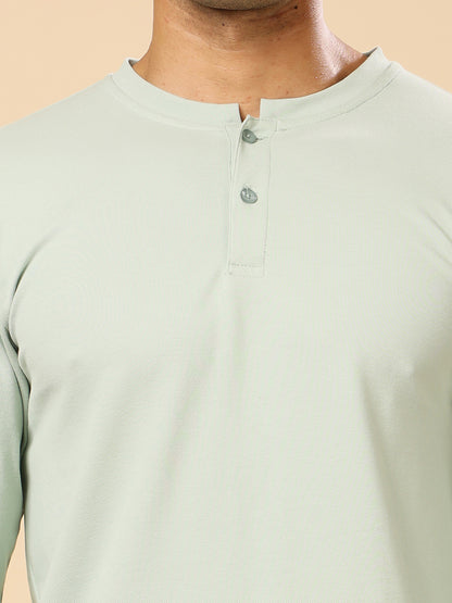 Stylox Men’s Henley Neck Full Sleeve Solid T-Shirt – Casual &amp; Stylish Everyday Wear