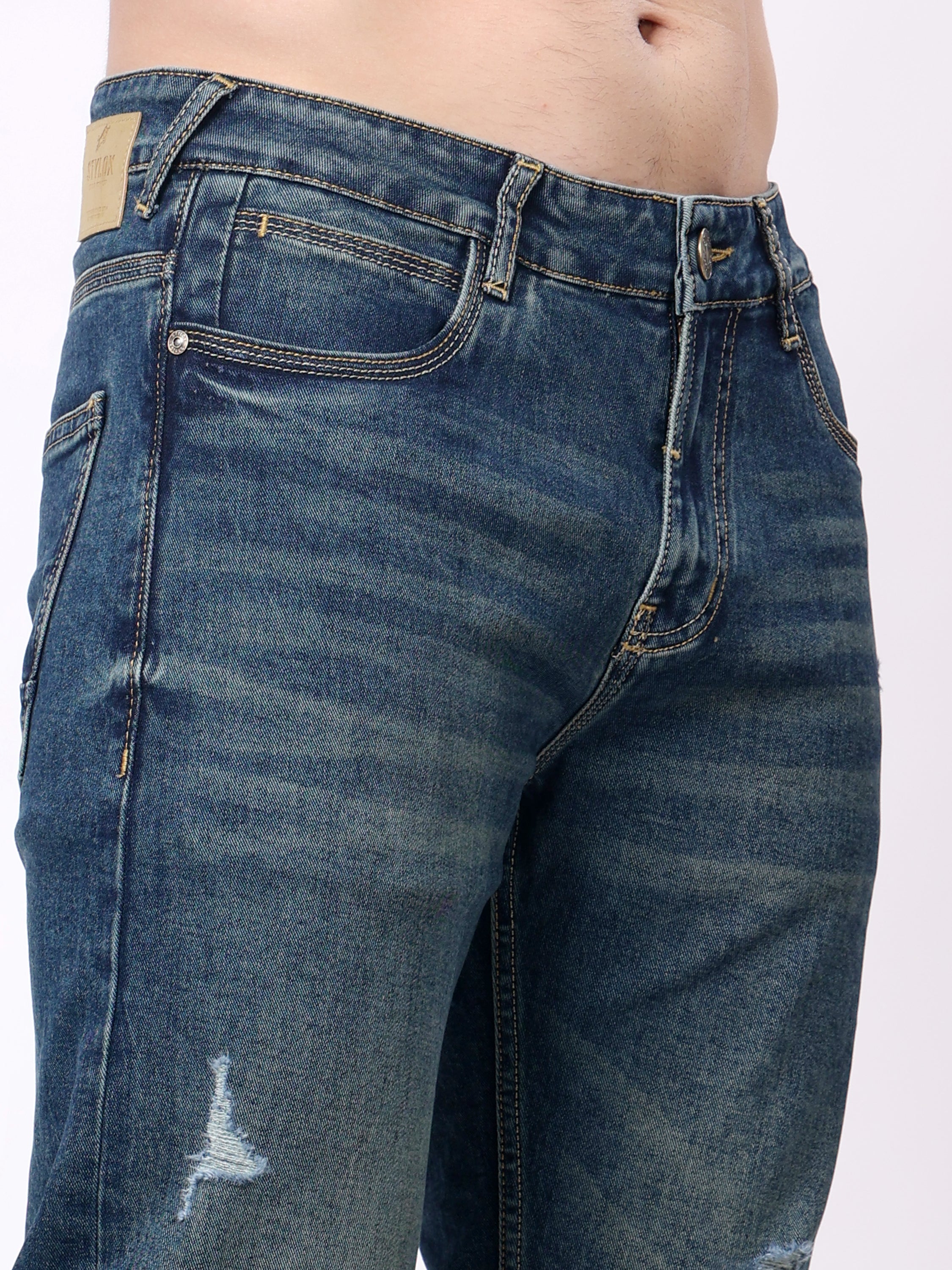 Stylox Men’s Stretchable Comfort Fit Denim Jeans - Stylox
