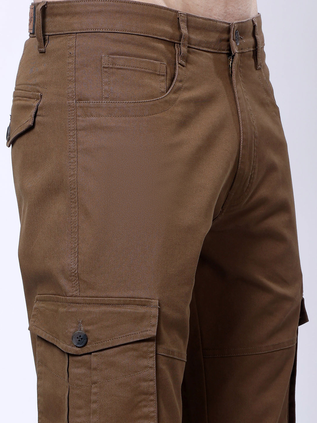 Stylox Men’s Regular Fit Utility Cargo Pants with Multi Pockets - Stylox