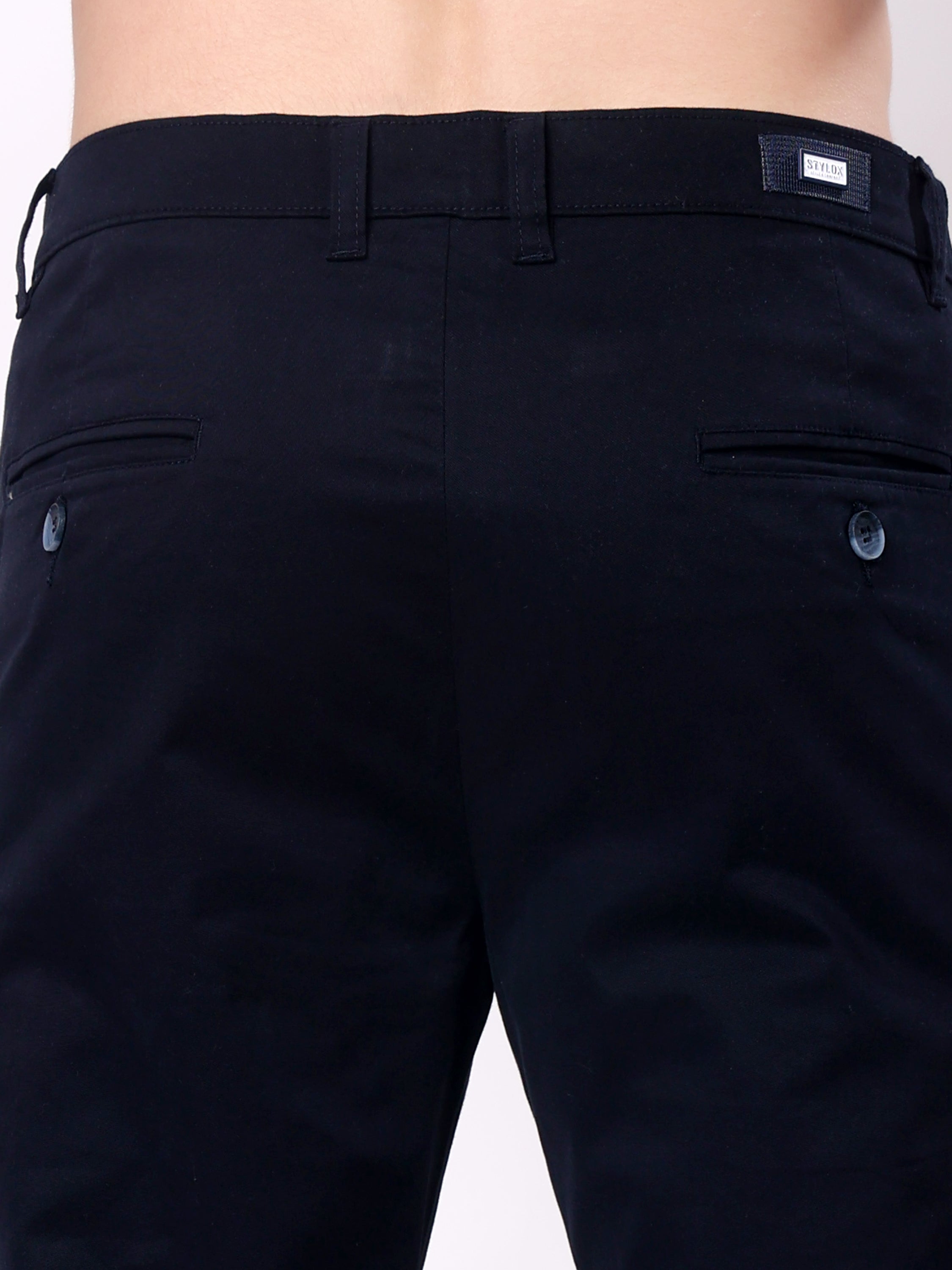 Stylox Men’s Straight Fit Non-Stretch Casual Chinos Trousers - Stylox