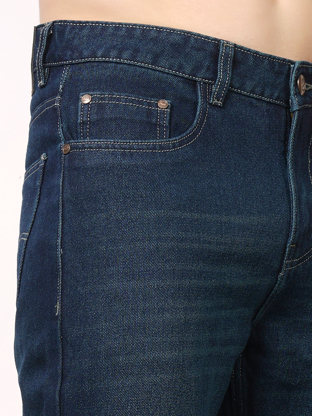 Stylox Men’s Relaxed Fit Solid Jeans | Comfortable Denim Casual Wear for Everyday Style (Blue) - Stylox