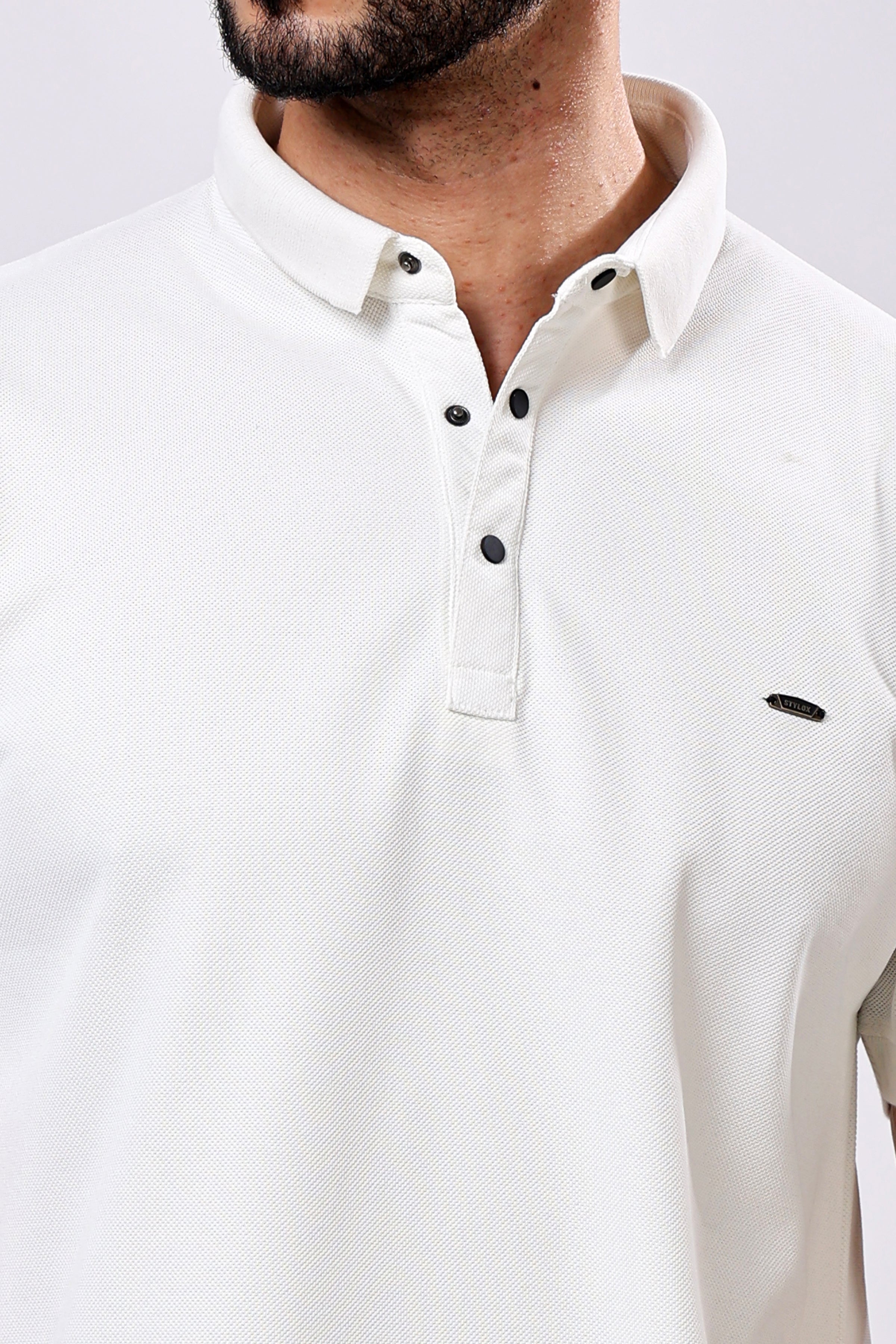 Stylox Solid Polo T-Shirt For Men - Stylox