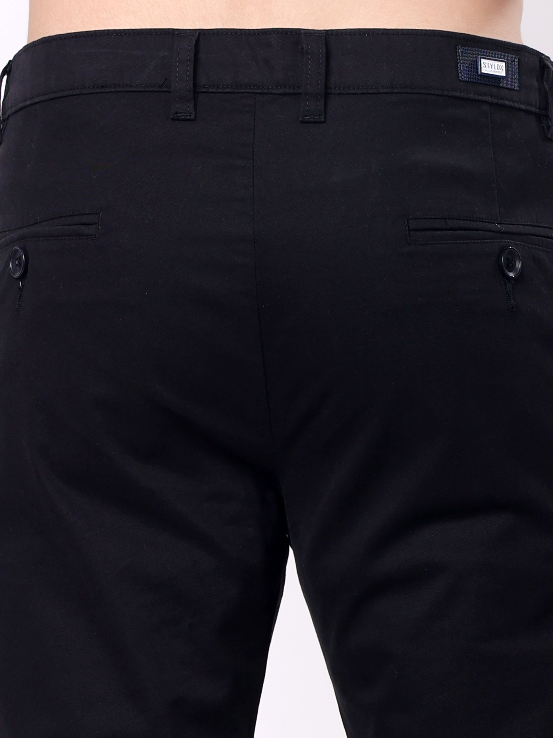 Stylox Men’s Straight Fit Non-Stretch Casual Chinos Trousers - Stylox