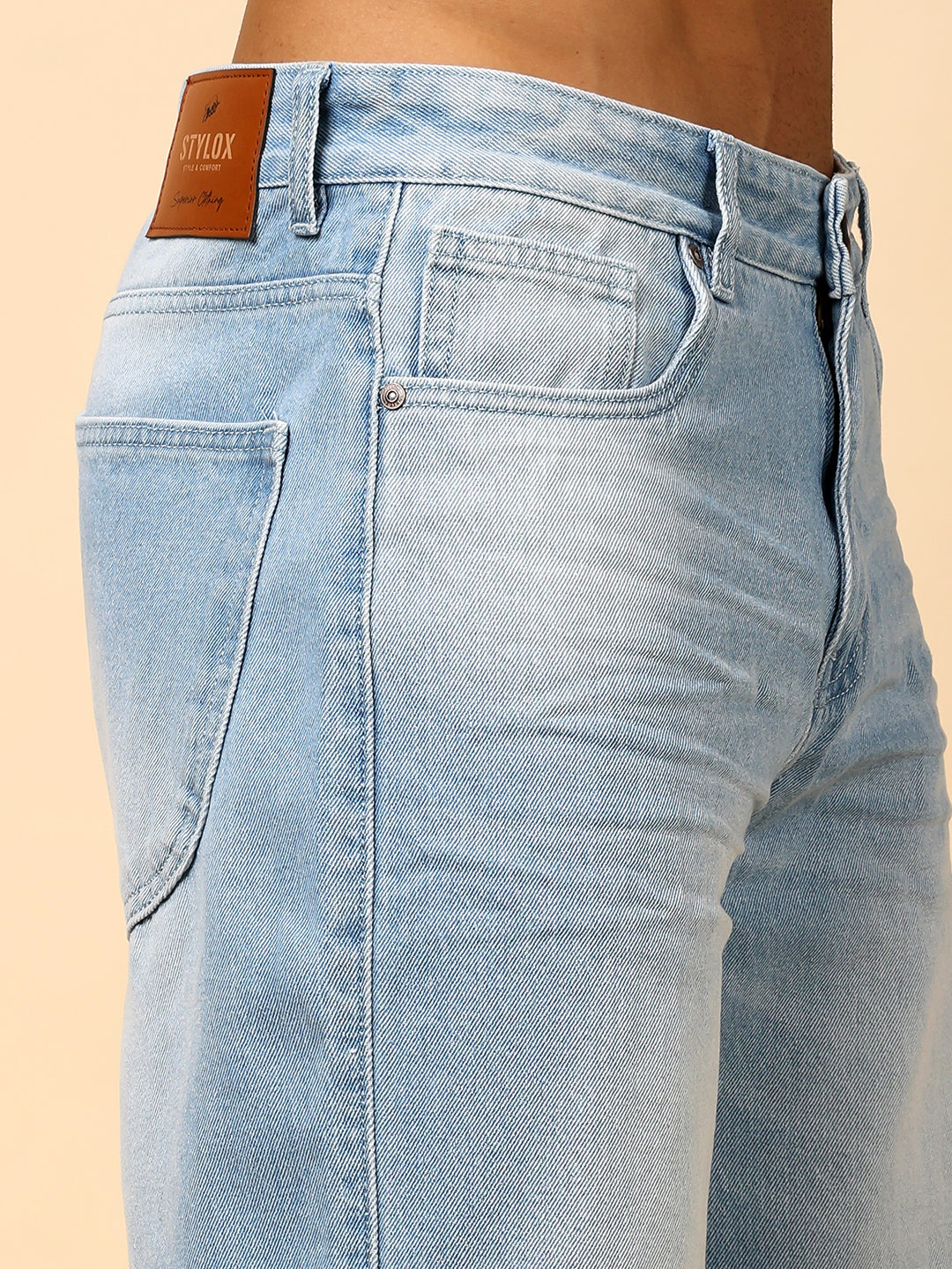 Stylox Men’s Baggy Fit Tie-Dye Washed Jeans – Street Style Denim for Trendy Look