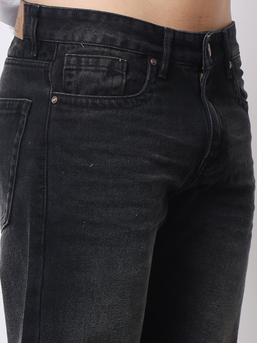 Stylox Men’s Relaxed Fit Dusty Black Jeans | Black Straight Fit Denim for Everyday Casual &amp; Streetwear Style - Stylox