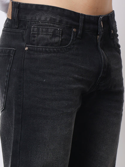 Stylox Men’s Relaxed Fit Dusty Black Jeans | Black Straight Fit Denim for Everyday Casual &amp; Streetwear Style - Stylox