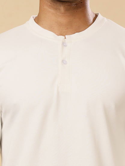 Stylox Men’s Henley Neck Full Sleeve Solid T-Shirt – Casual &amp; Stylish Everyday Wear