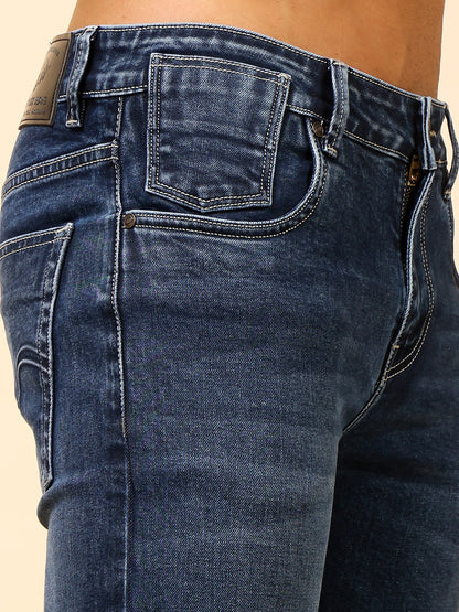 Stylox Men’s Ankle Fit Washed Jeans | Stretchable Denim Jeans for Men | Stylish Tapered Fit Casual Jeans