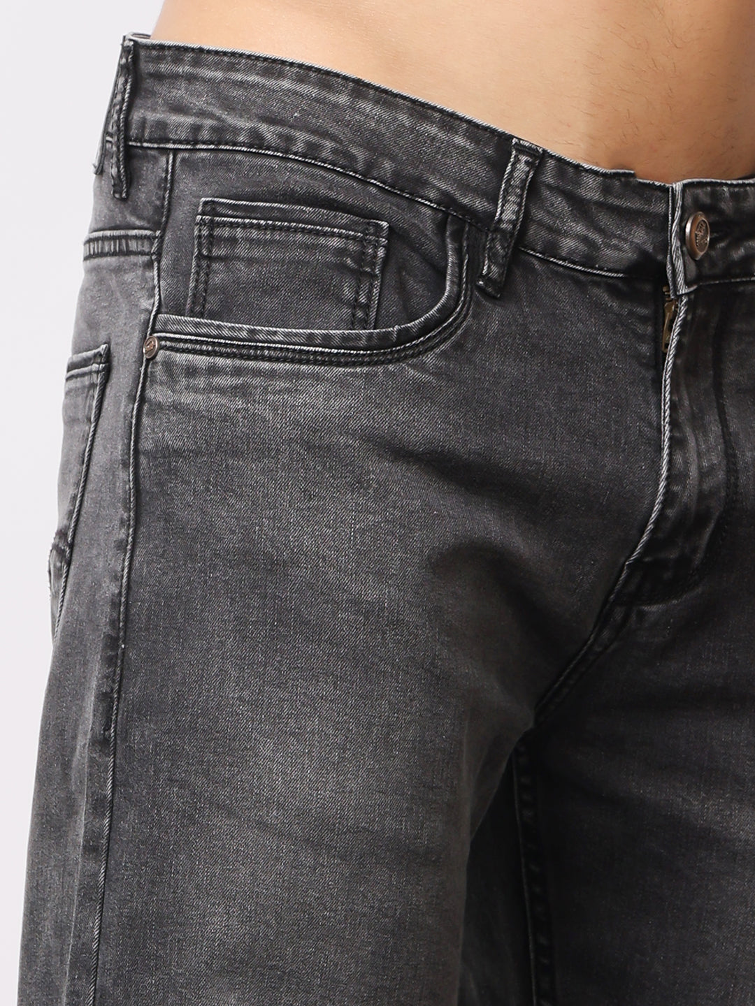 Stylox Men’s Comfort Fit Solid Jeans | Premium Stretchable Plain Denim Jeans for Men | Mid-Rise Relaxed Fit Jeans - Stylox