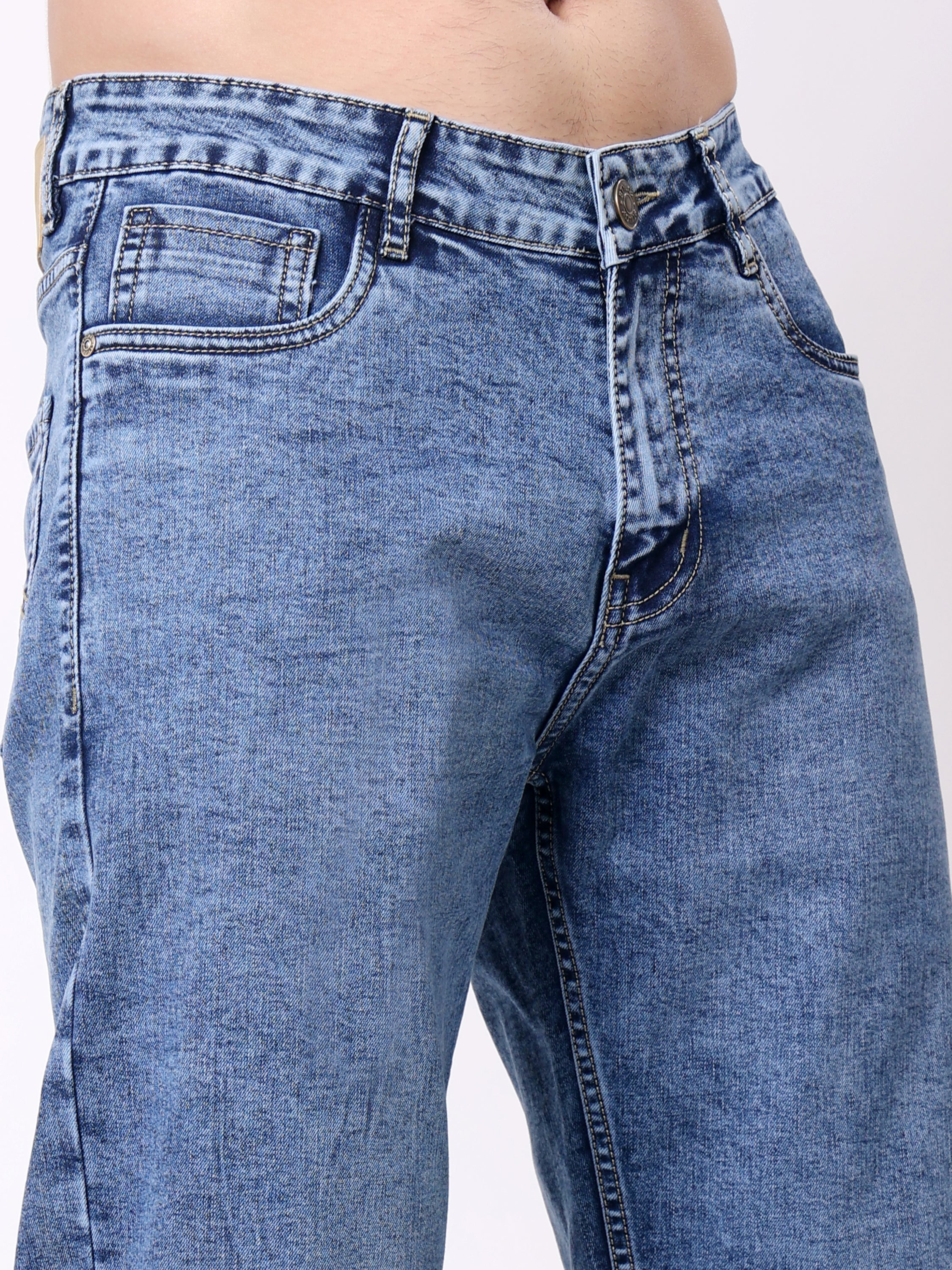 Stylox Men’s Comfort Fit Stretchable Denim Jeans - Stylox