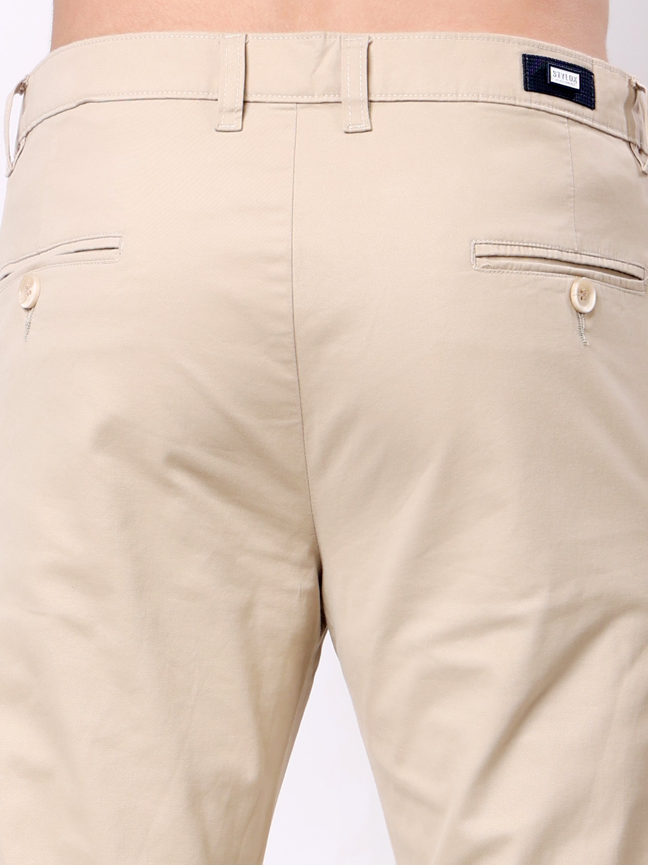 Stylox Men’s Straight Fit Non-Stretch Casual Chinos Trousers - Stylox