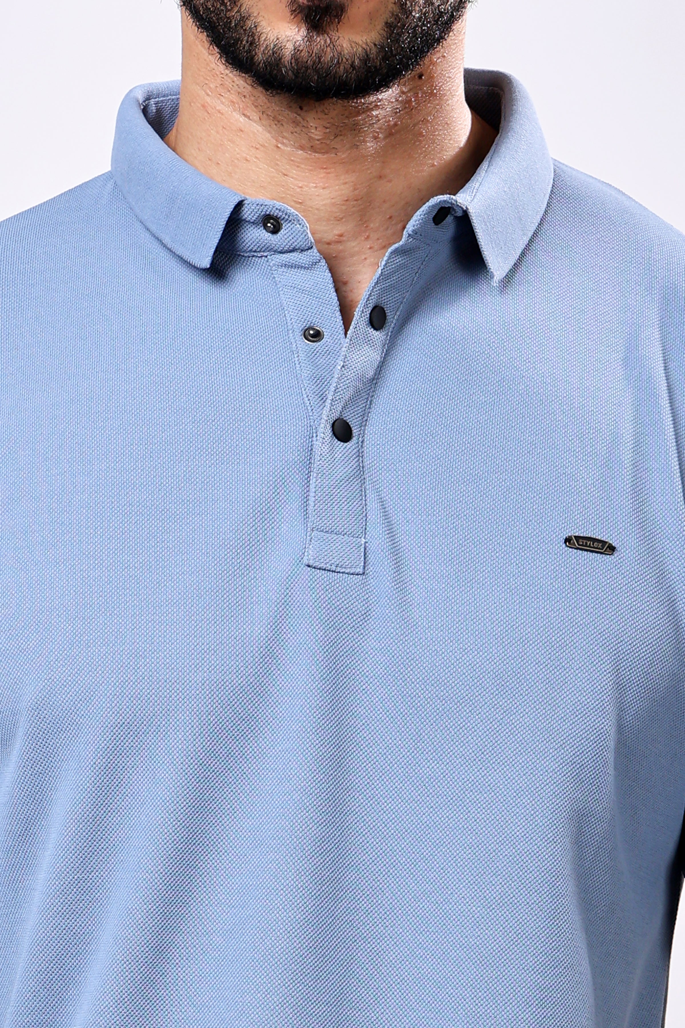 Stylox Solid Polo T-Shirt For Men - Stylox