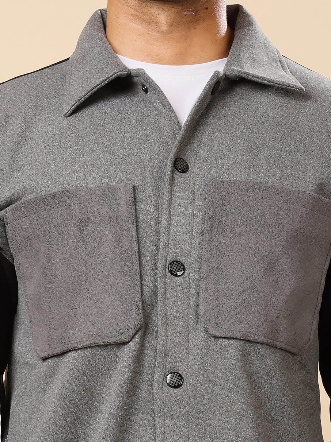 Stylox Men’s Shacket with Button Closure – Stylish Jacket for Every Season