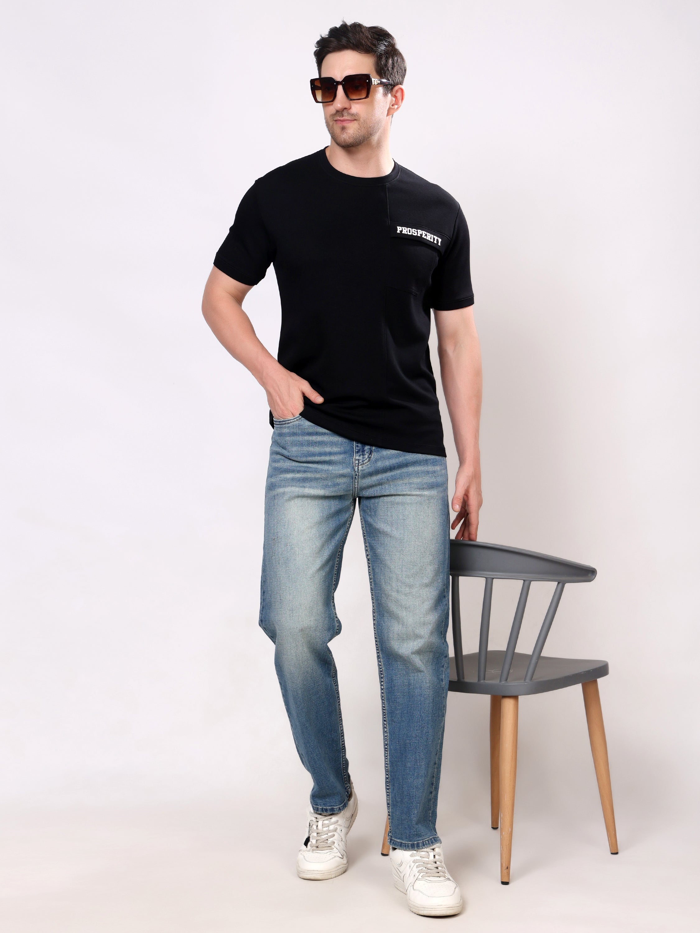 Stylox Men’s Relaxed Fit Mid-Rise Stretchable Denim Jeans