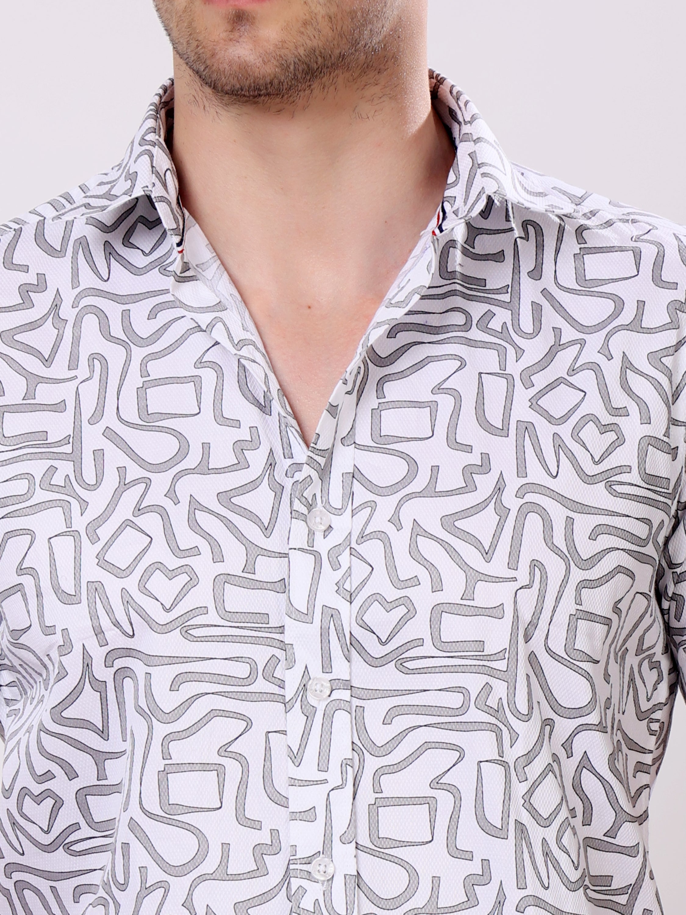 Stylox Men’s Regular Fit Half Sleeve Abstract Printed Stylish Casual Summer Shirt - Stylox