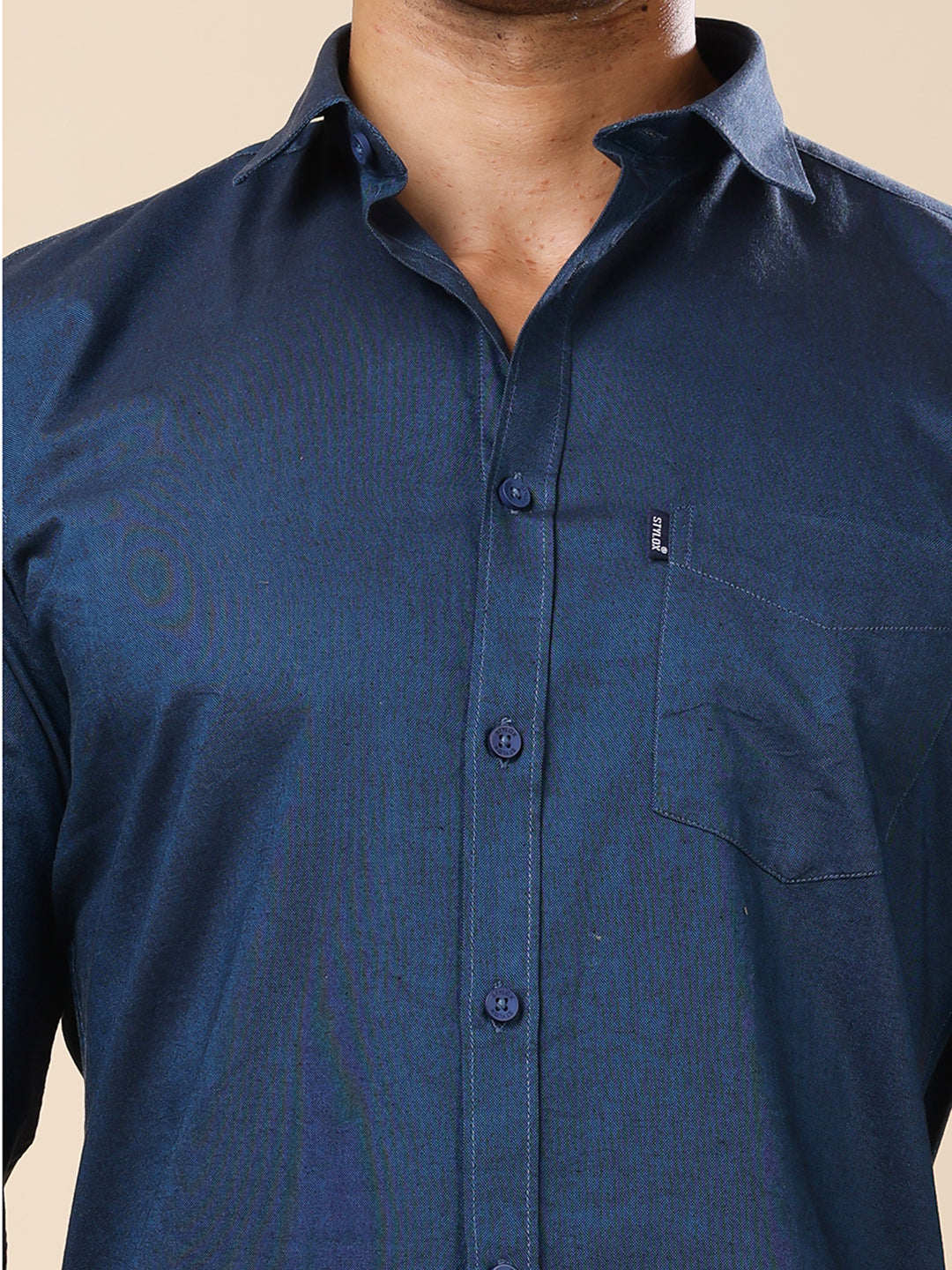 Stylox Men’s Regular Fit Oxford Full Sleeve Solid Shirt – Classic Elegance with Modern Comfort
