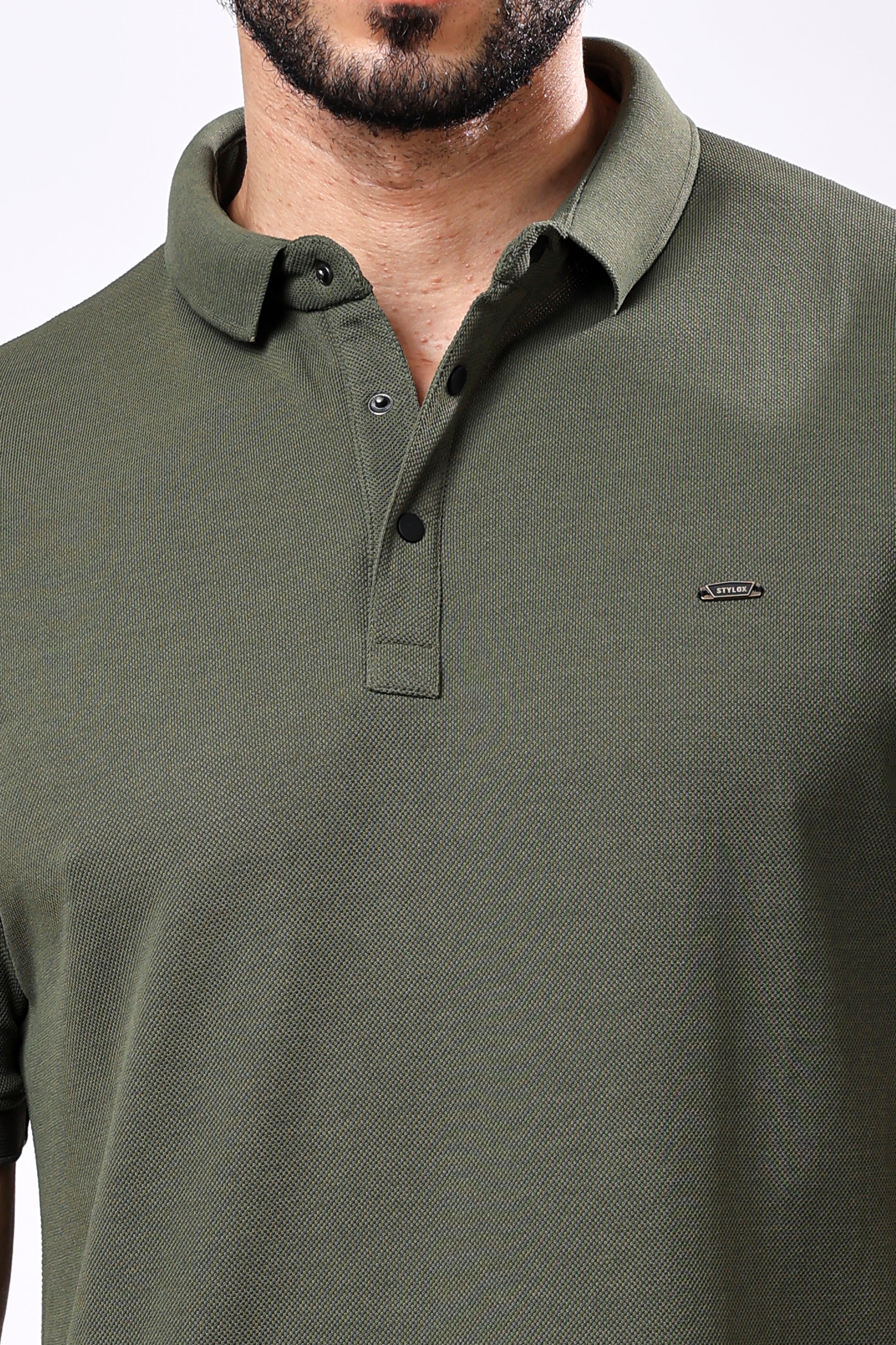 Stylox Solid Polo T-Shirt For Men - Stylox
