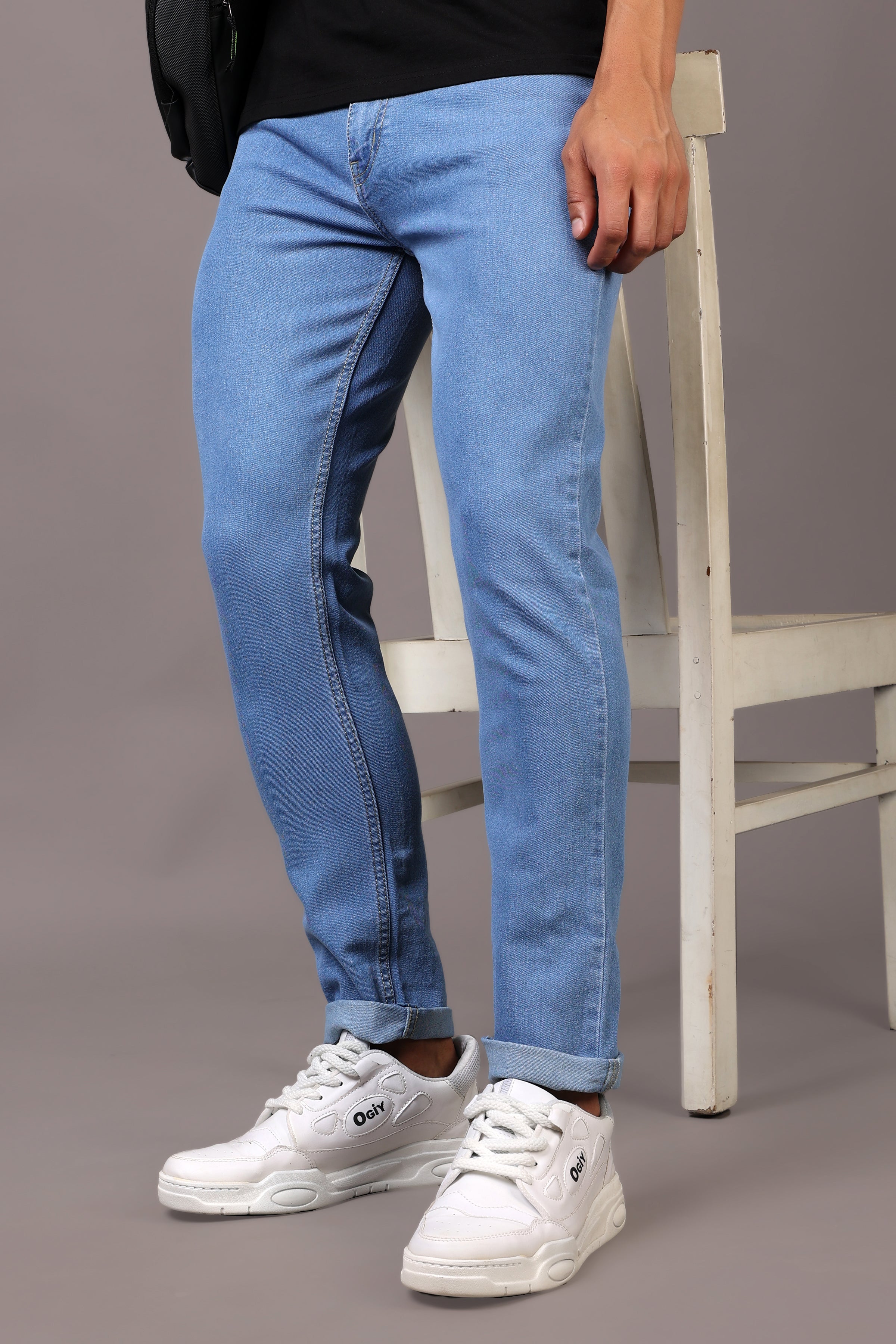 Stylox Men’s Slim Fit Mid-Rise Casual Denim Jeans - Stylox