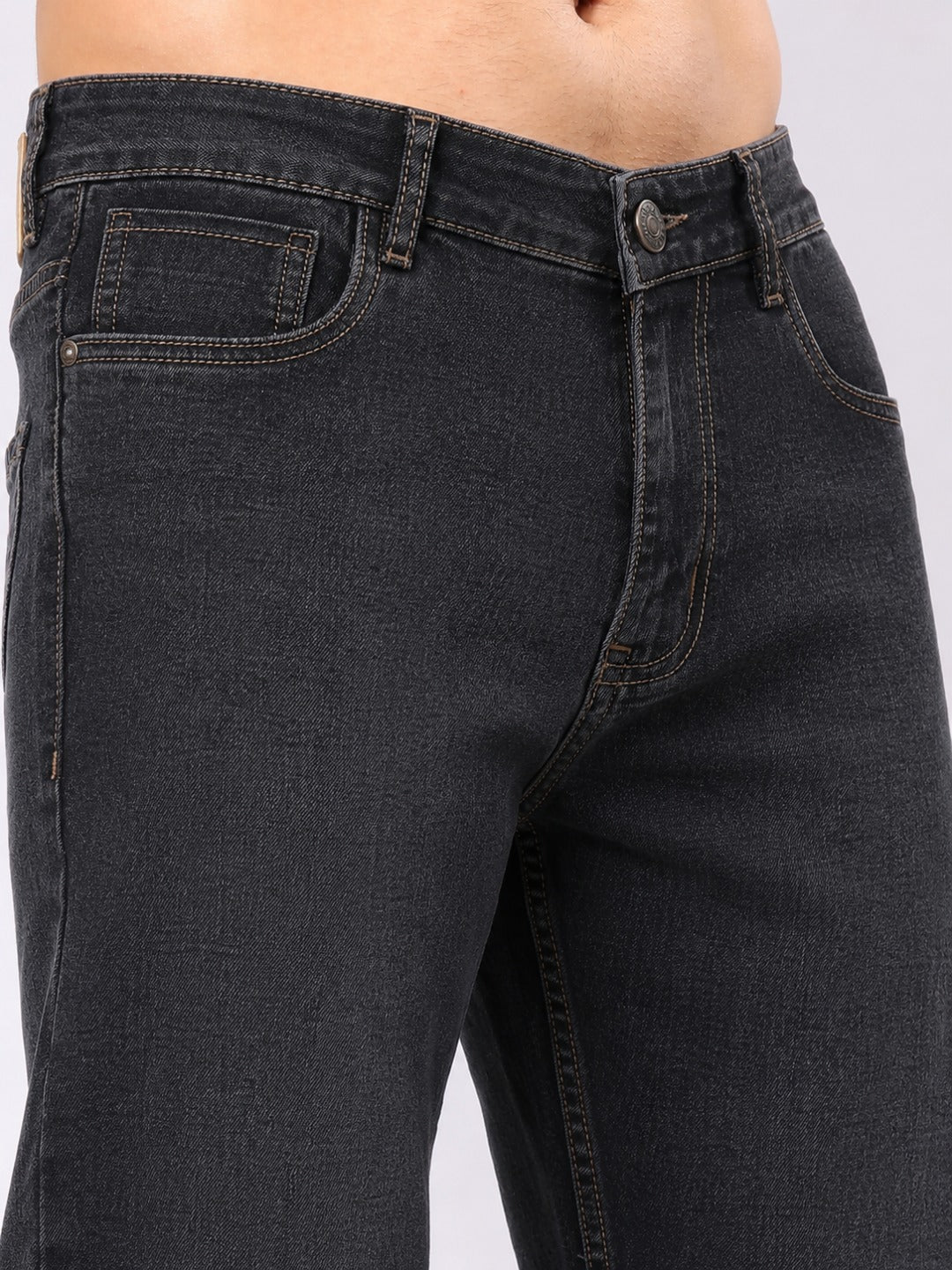 Stylox Men's Slim Fit Stretchable Solid Denim Jeans