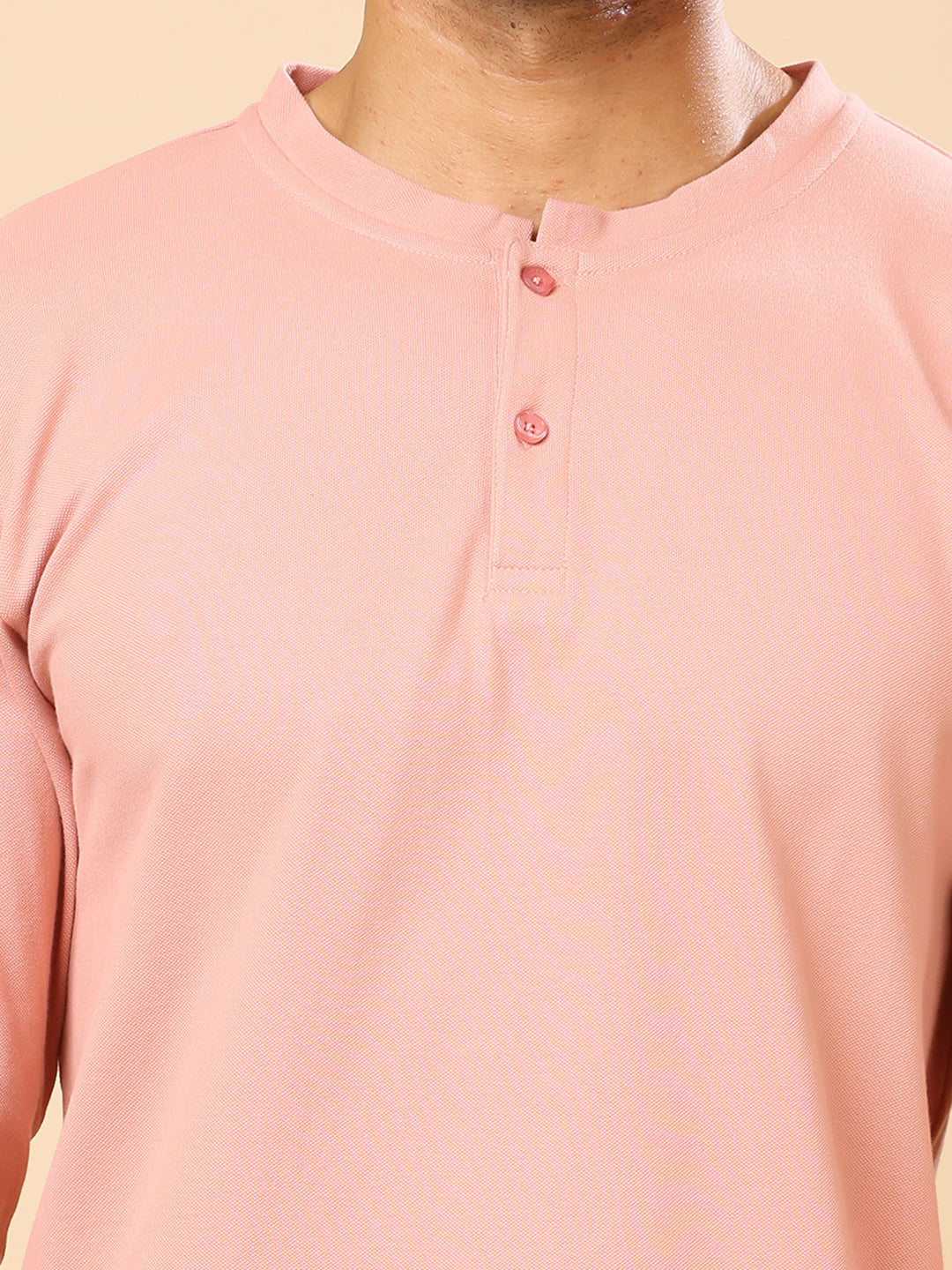 Stylox Men’s Henley Neck Full Sleeve Solid T-Shirt – Casual & Stylish Everyday Wear - Stylox