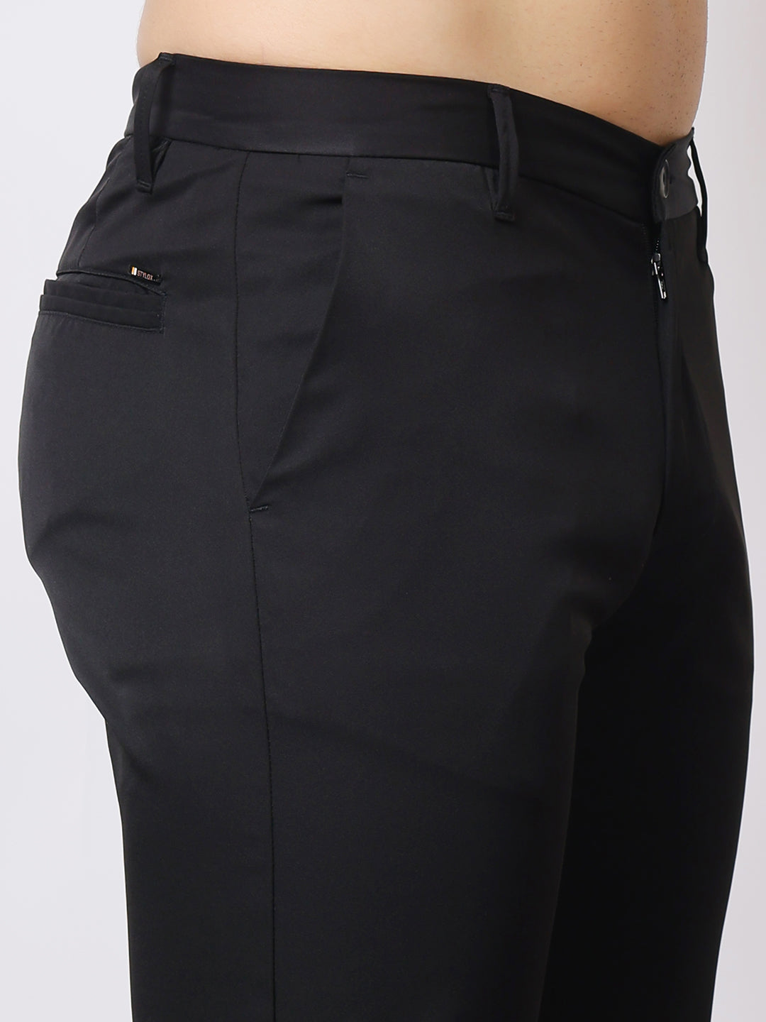 Stylox Men’s Premium Regular Fit Stretch Trousers – Formal & Casual Pants | Wrinkle-Free Office Wear - Stylox