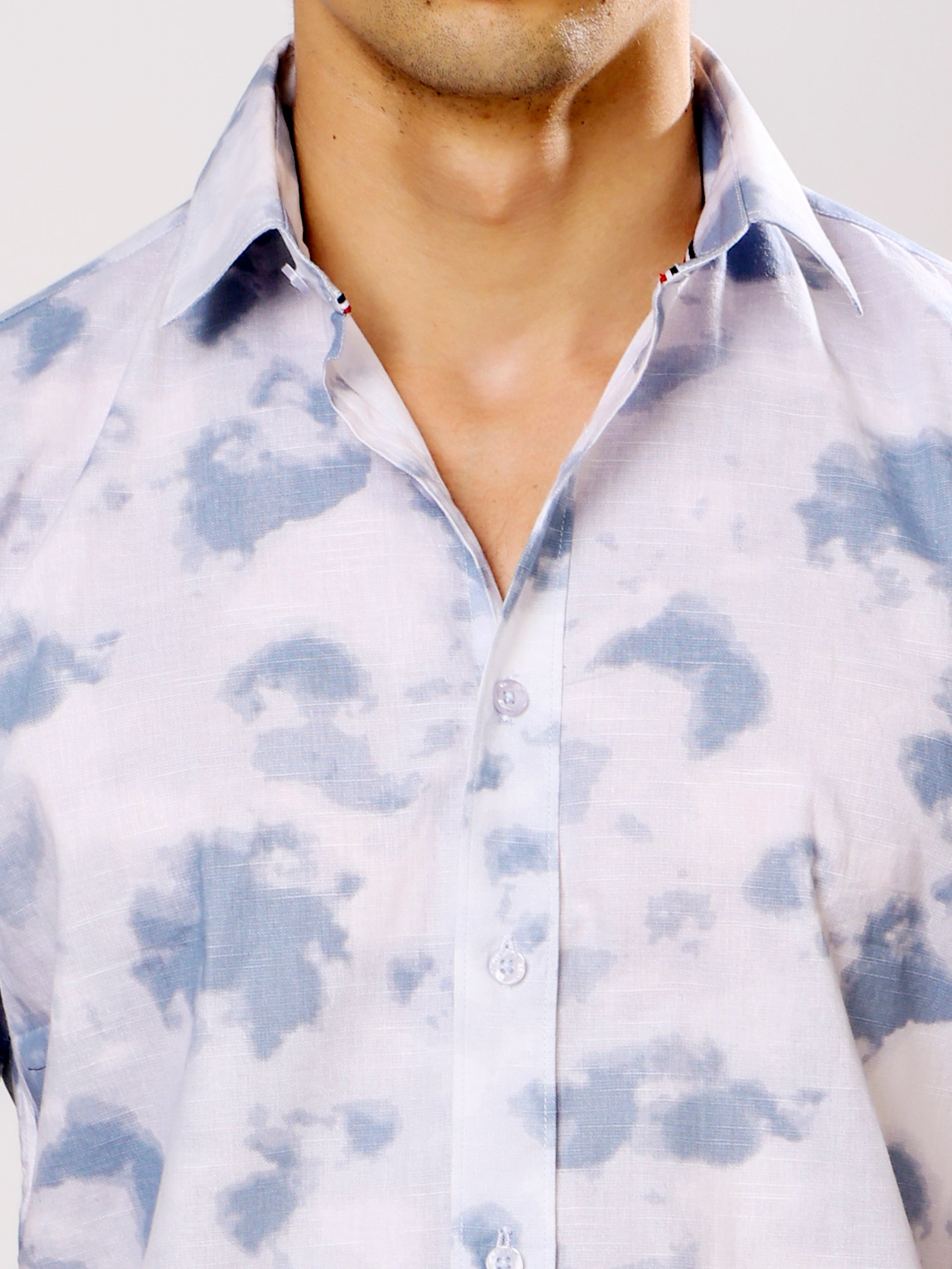 Stylox Men’s Regular Fit Half Sleeve Stylish Tie-Dye Printed Casual Shirt - Stylox