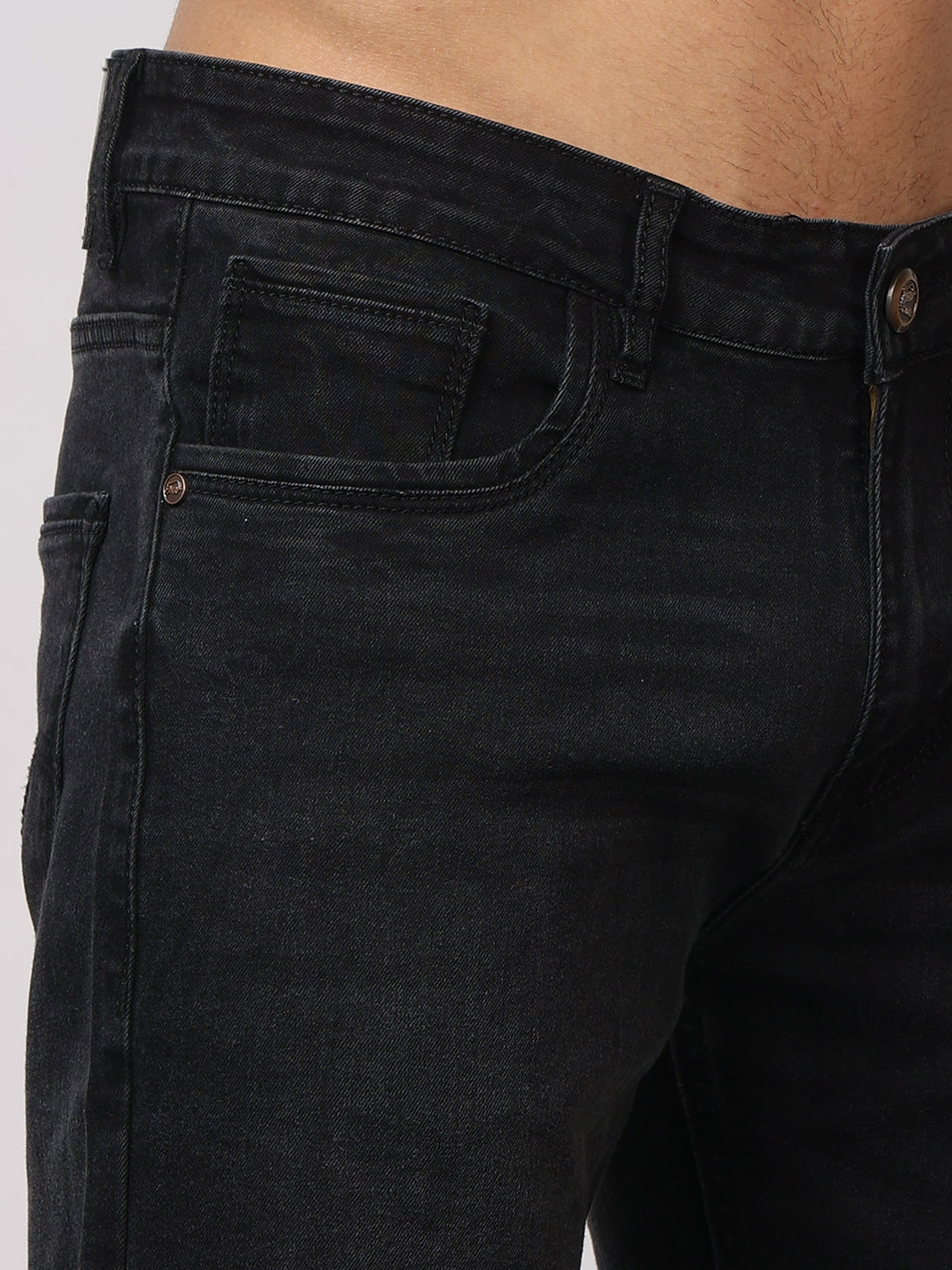 Stylox Men’s Comfort Fit Solid Jeans | Premium Stretchable Plain Denim Jeans for Men | Mid-Rise Relaxed Fit Jeans - Stylox