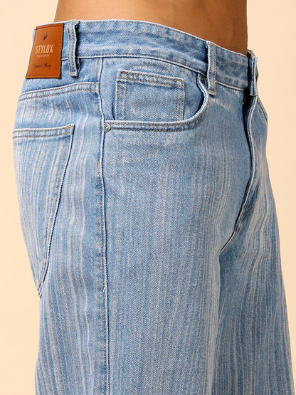 Stylox Men’s Baggy Fit Tie-Dye Washed Jeans | Street Style Denim for Trendy Look