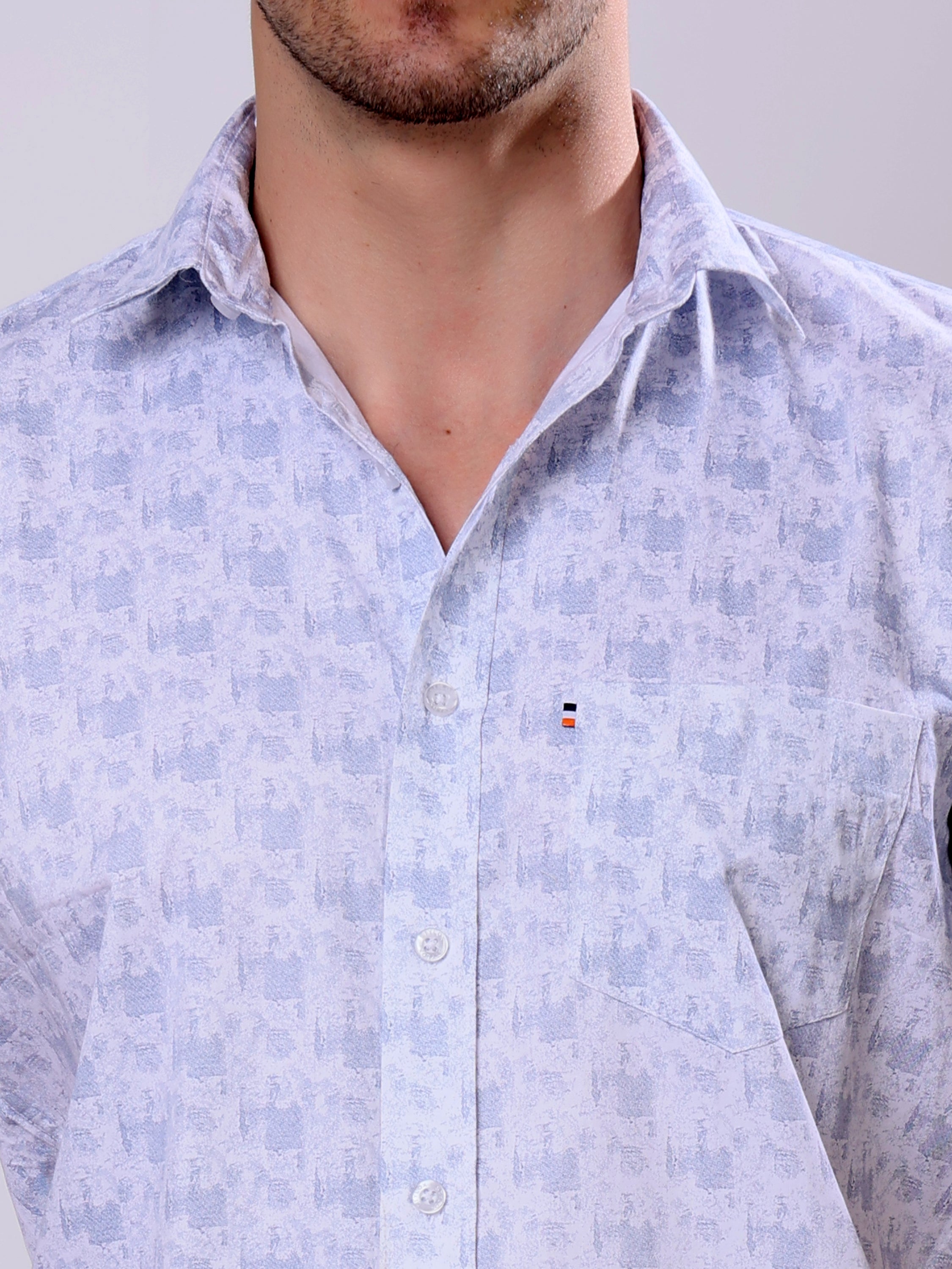 Stylox Men’s Regular Fit Half Sleeve Abstract print Cotton Summer Casual Shirt - Stylox