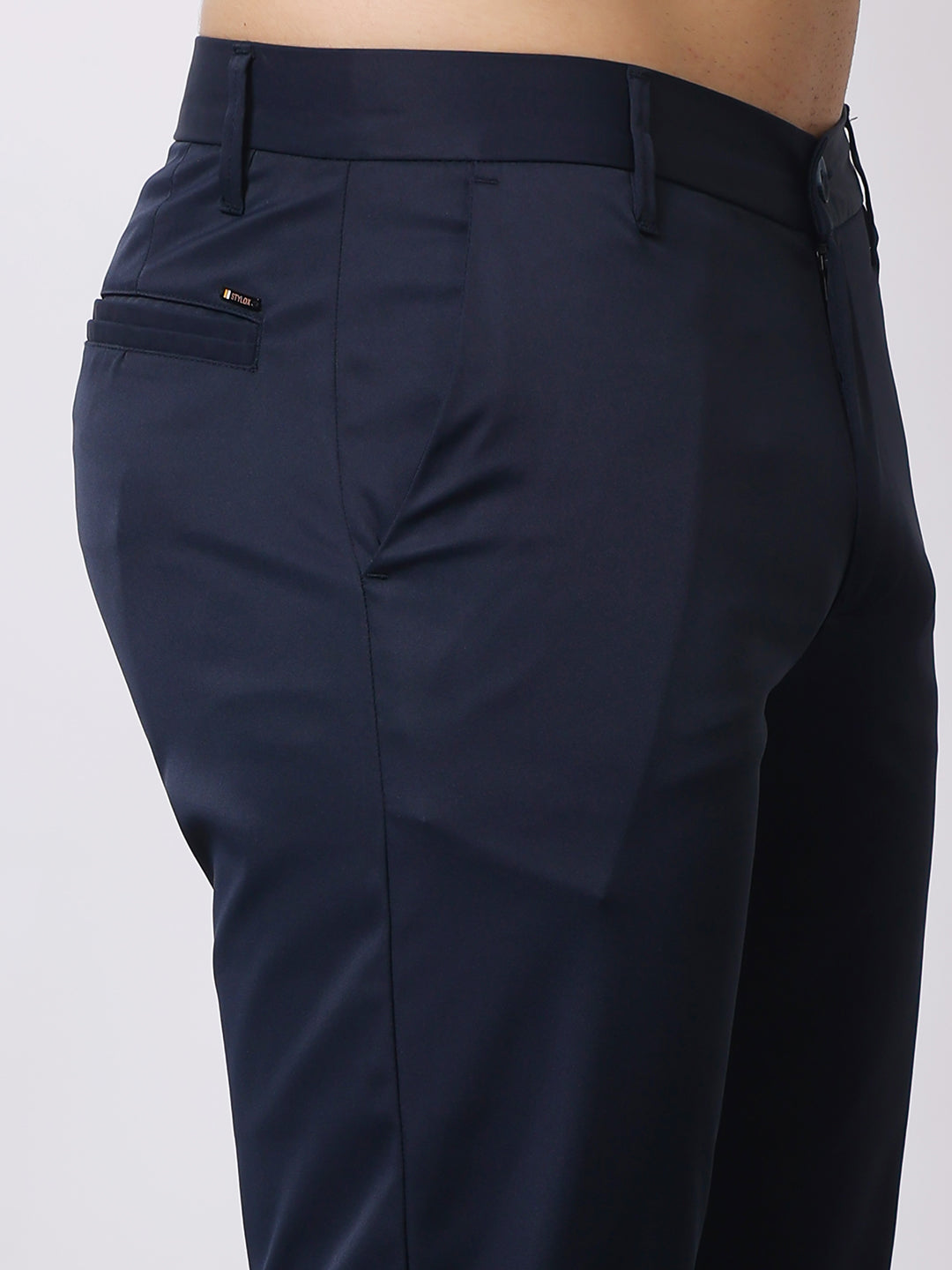 Stylox Men’s Premium Regular Fit Stretch Trousers – Formal & Casual Pants | Wrinkle-Free Office Wear - Stylox