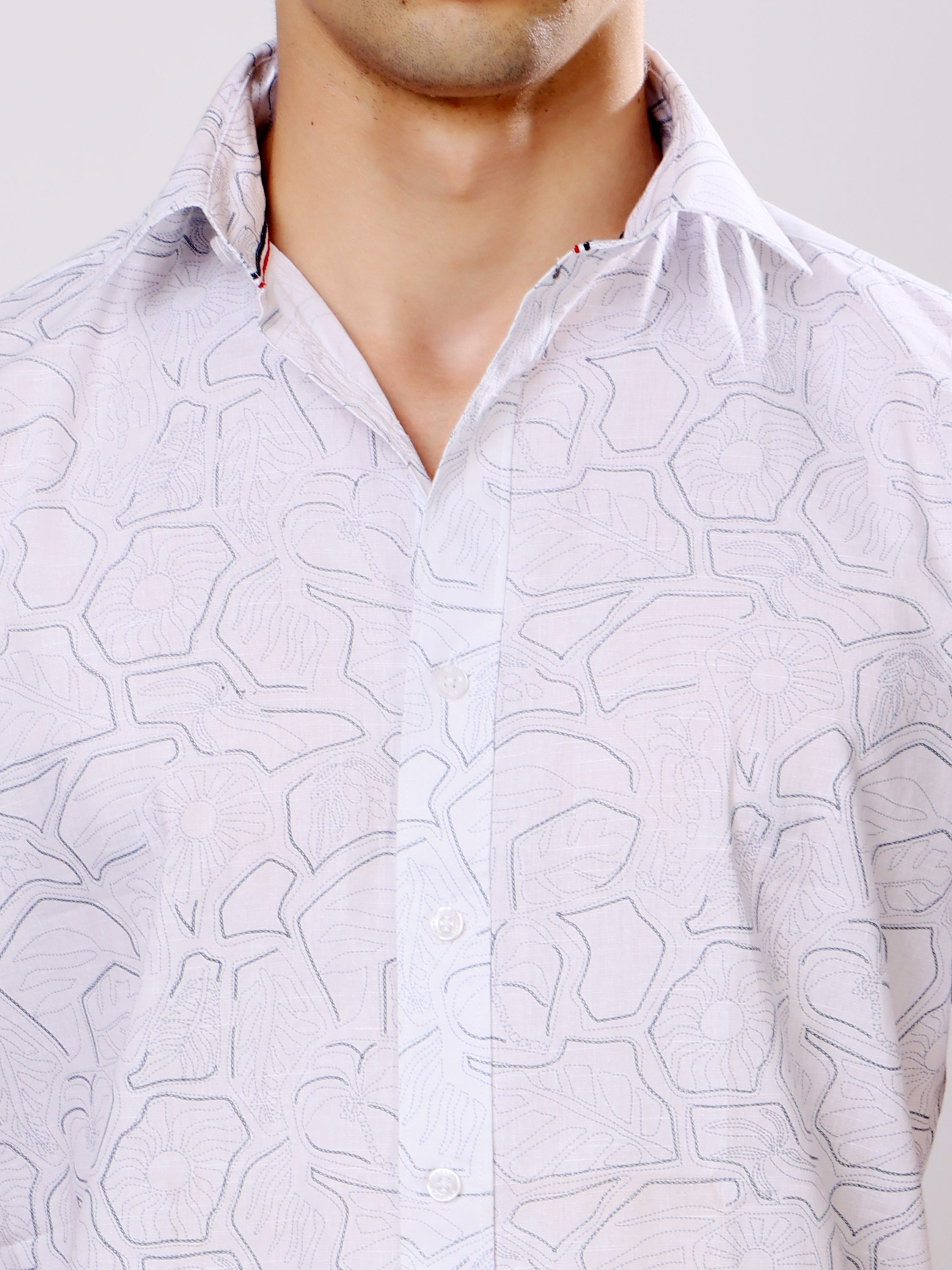Stylox Men’s Regular Fit Half Sleeve Stylish Abstract Printed Casual Shirt - Stylox